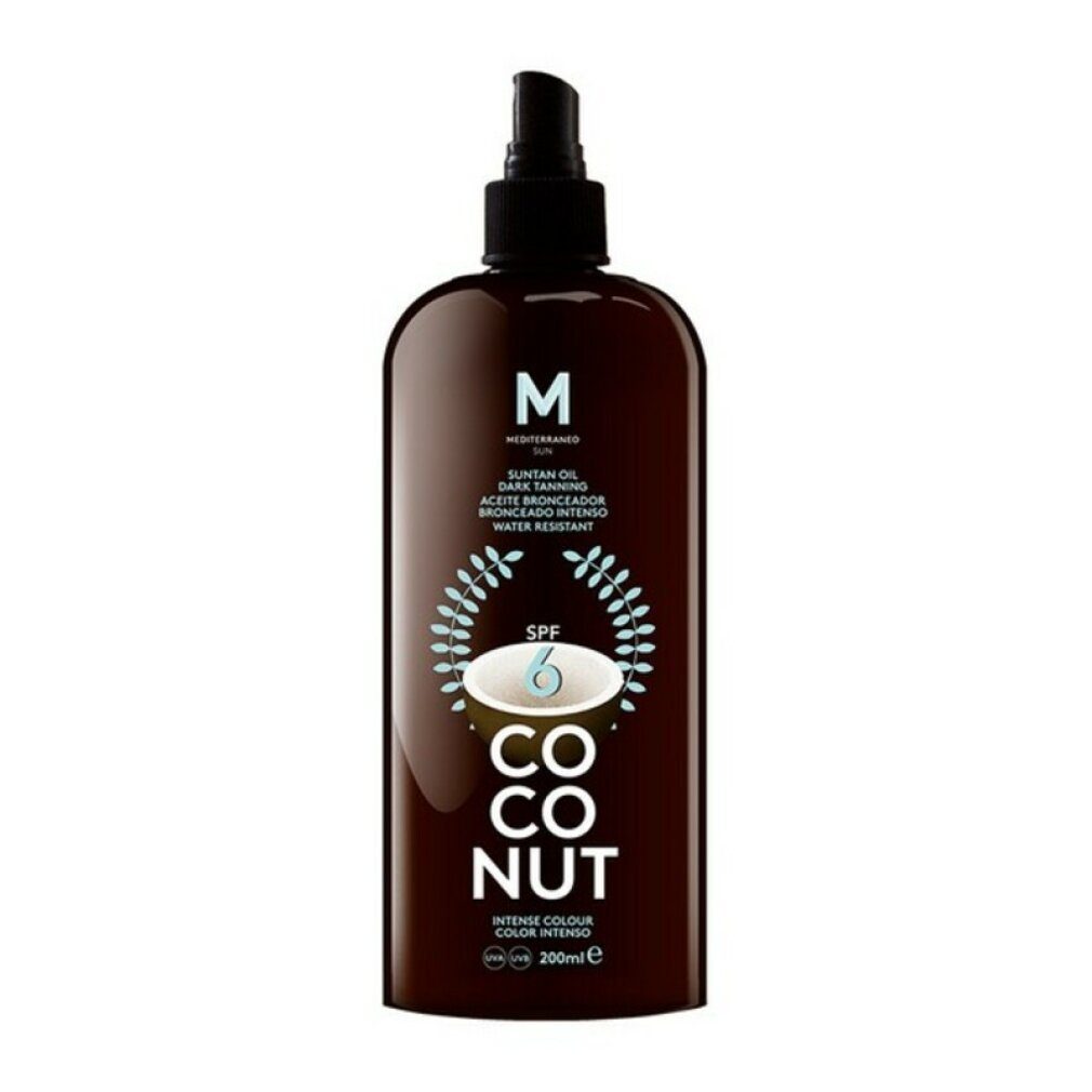 COCONUT tanning Mediterraneo dark Sun oil 200 suntan SPF15 ml Körperpflegemittel