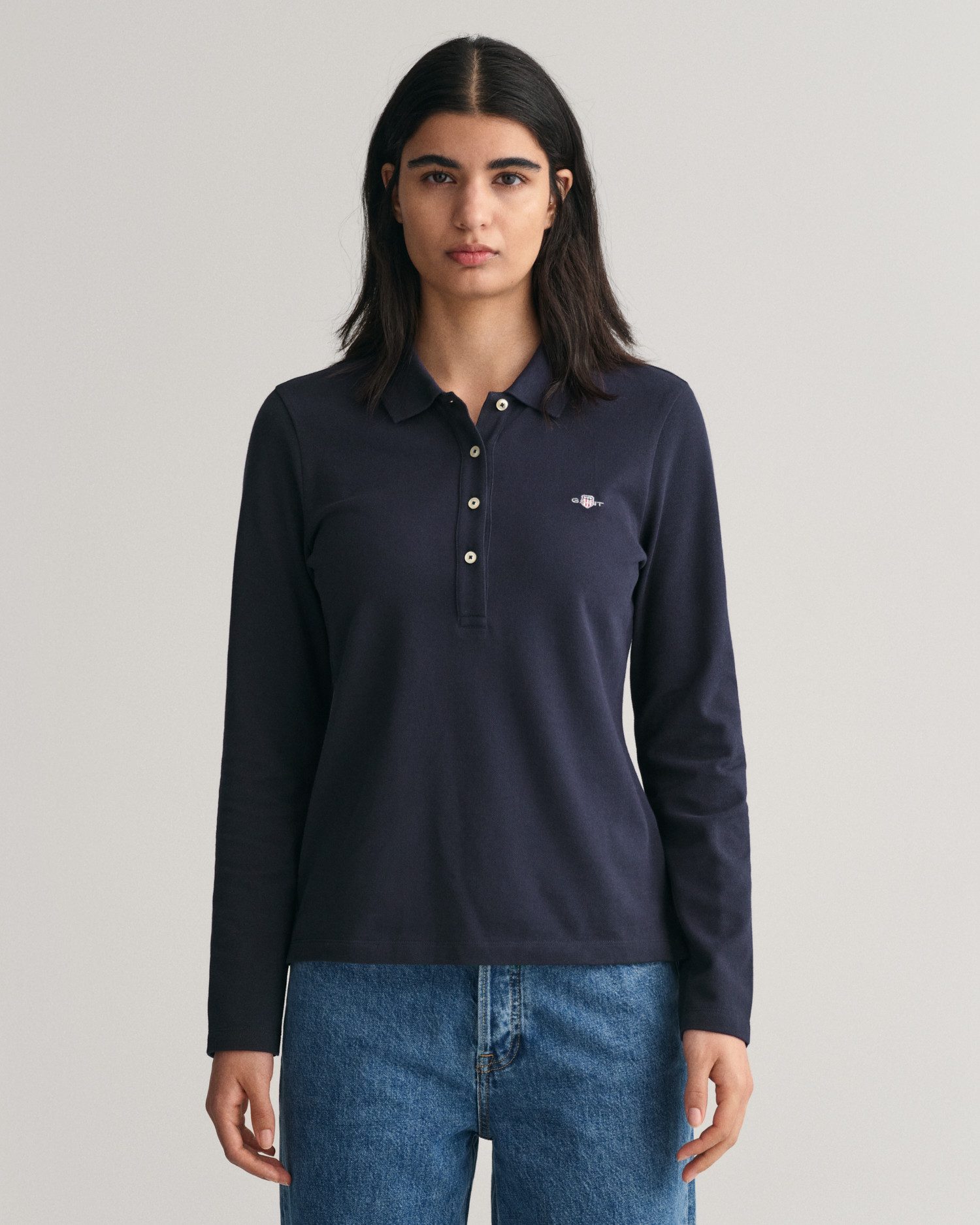 Gant Langarm-Poloshirt SLIM SHIELD LS PIQUE günstig online kaufen