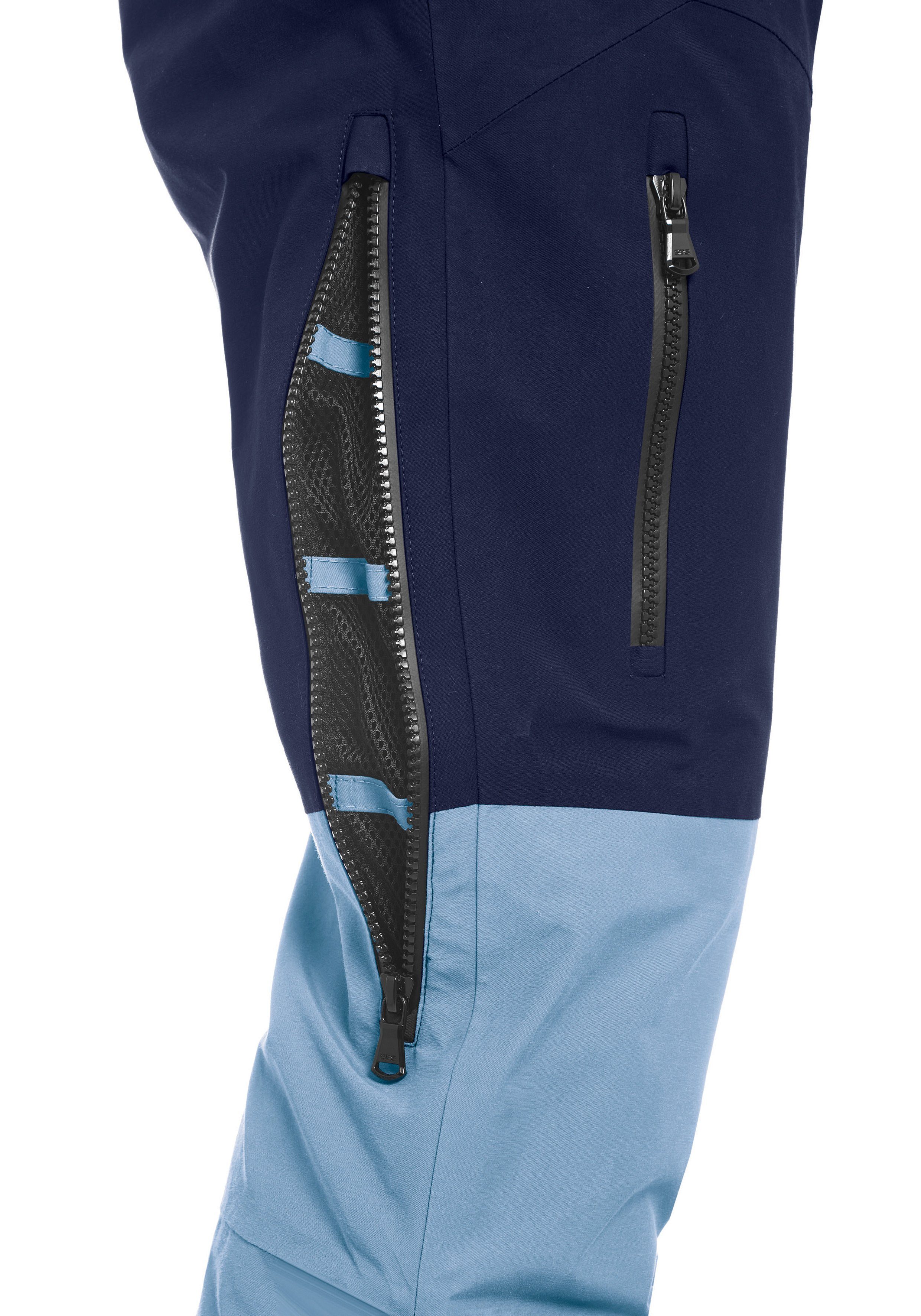 Maier Sports Skihose Backline Pants geschnittene für Gelände hellblau W und Piste Lässig Skihose