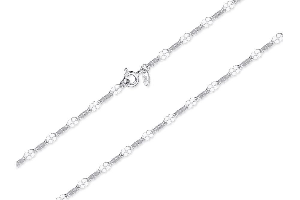 Kette mit Anhänger Fashion Line Plättchenkette 3,4mm, 2091 - 925 Silber, Länge wählbar