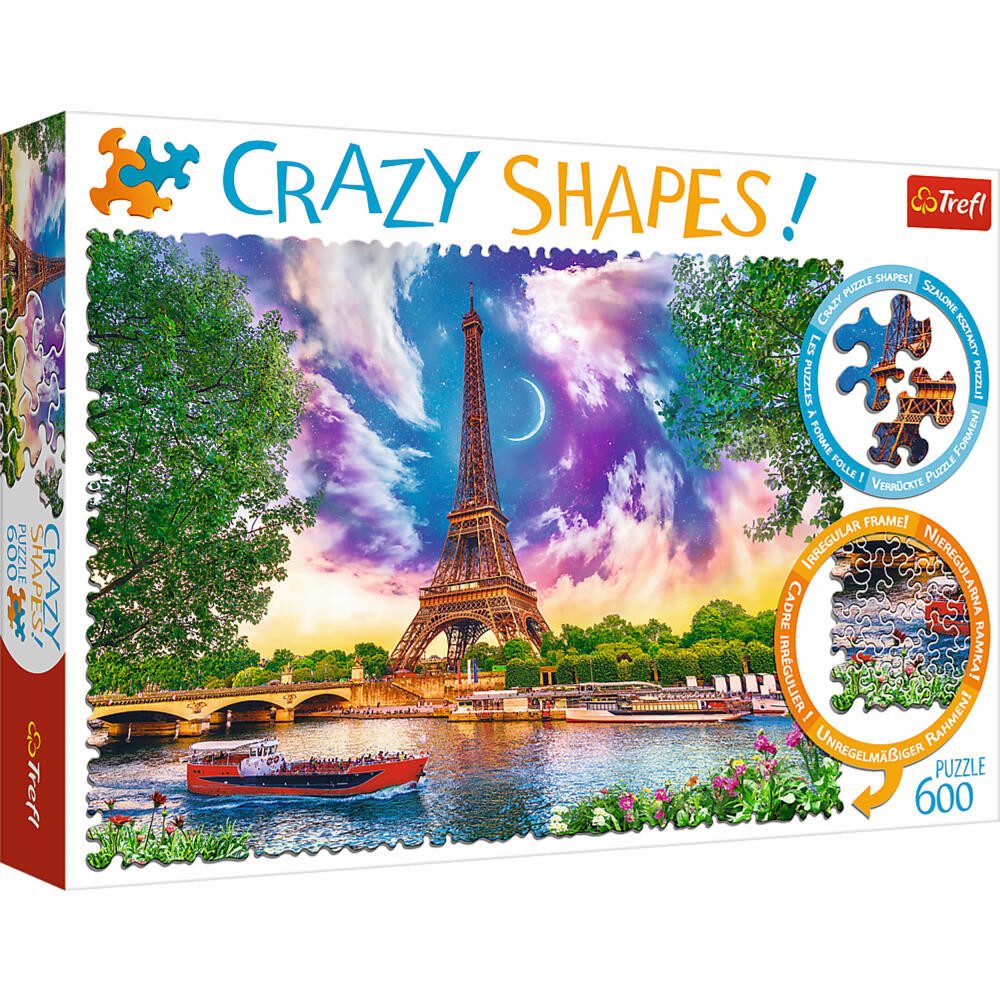 Trefl Puzzle Crazy Shapes Himmel über Paris, 600 Puzzleteile