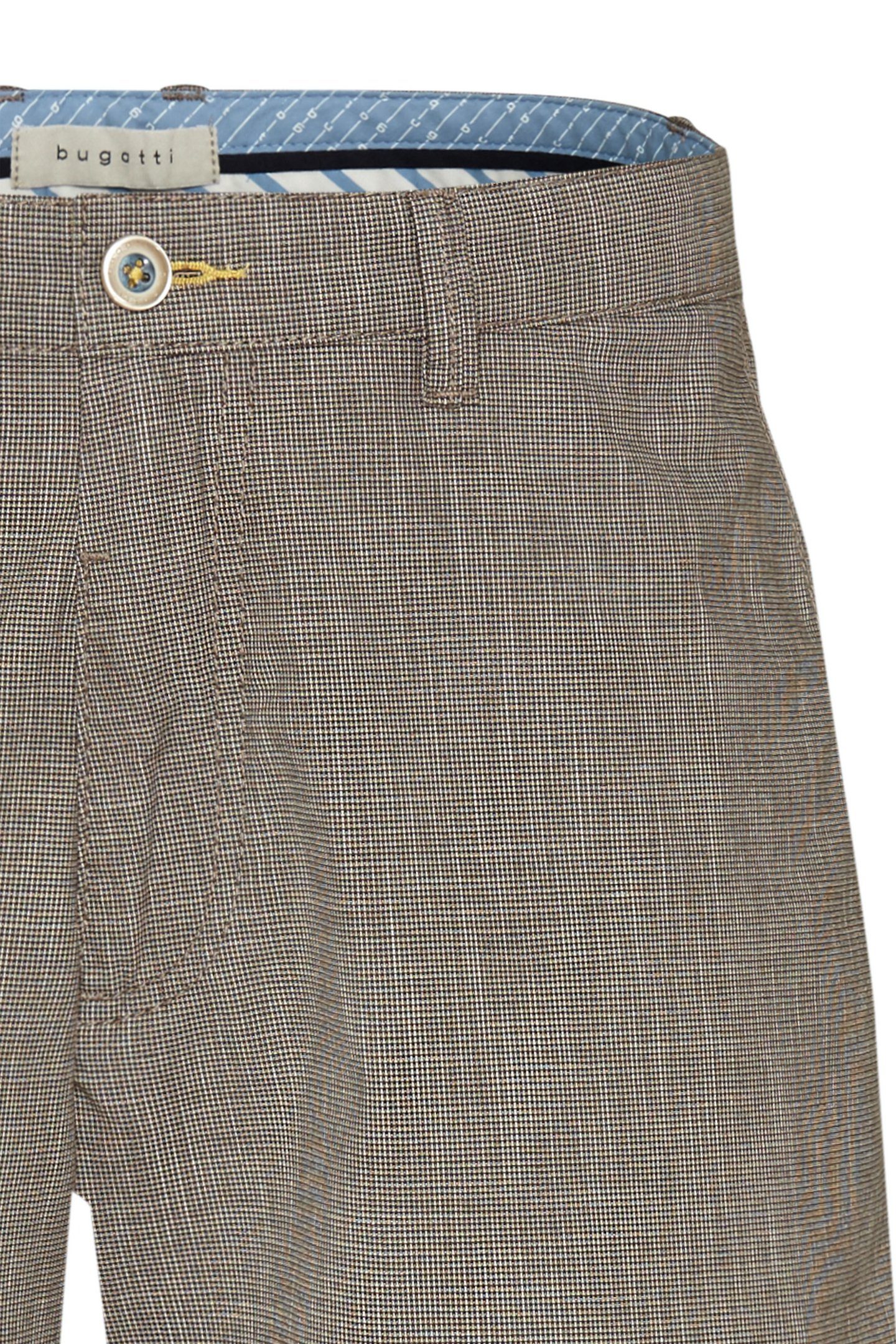 bugatti Shorts in einem Leinen-Look taupe