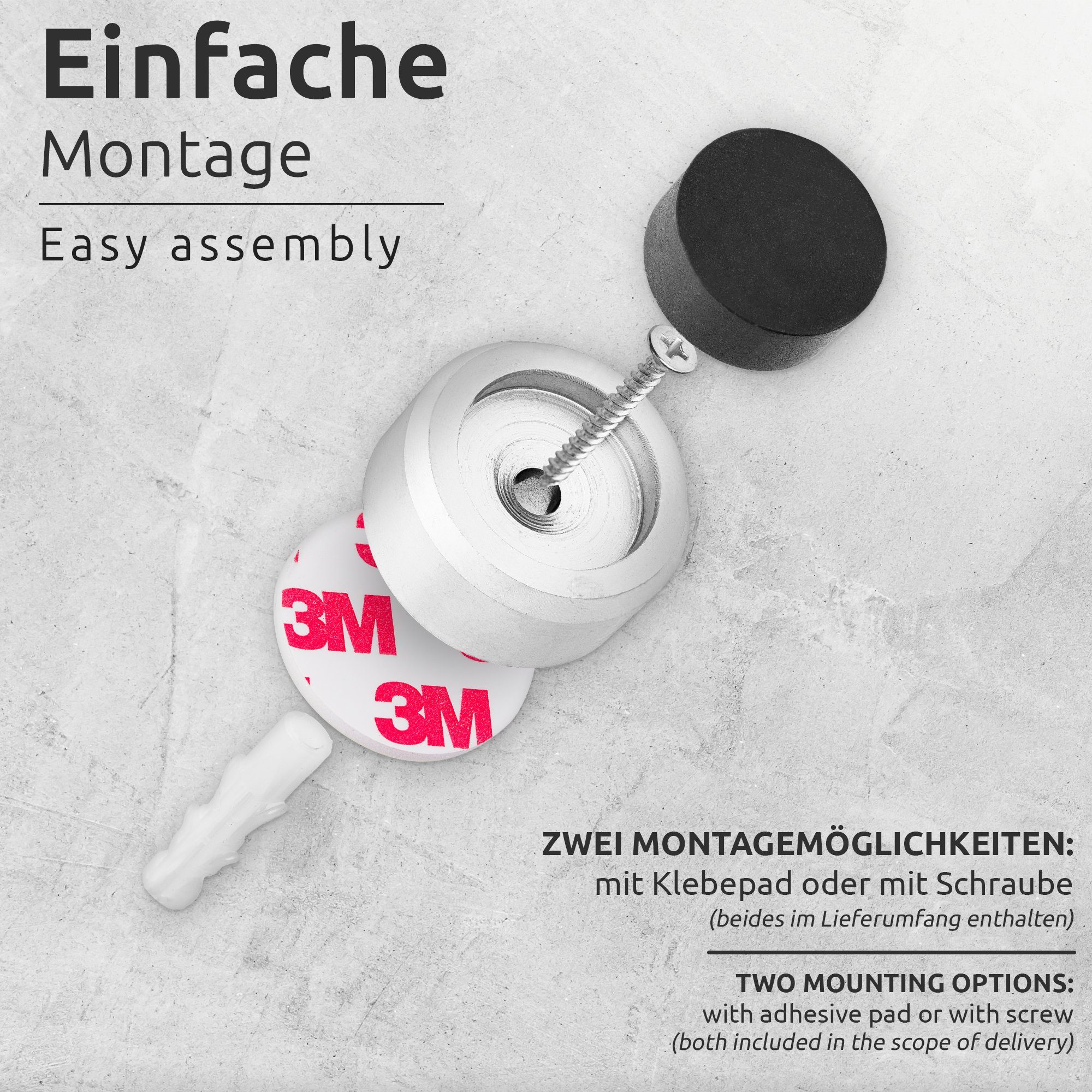 ECENCE Wandtürstopper Türstopper Wand Edelstahl 1x Wand-Puffer (1 St) günstig online kaufen