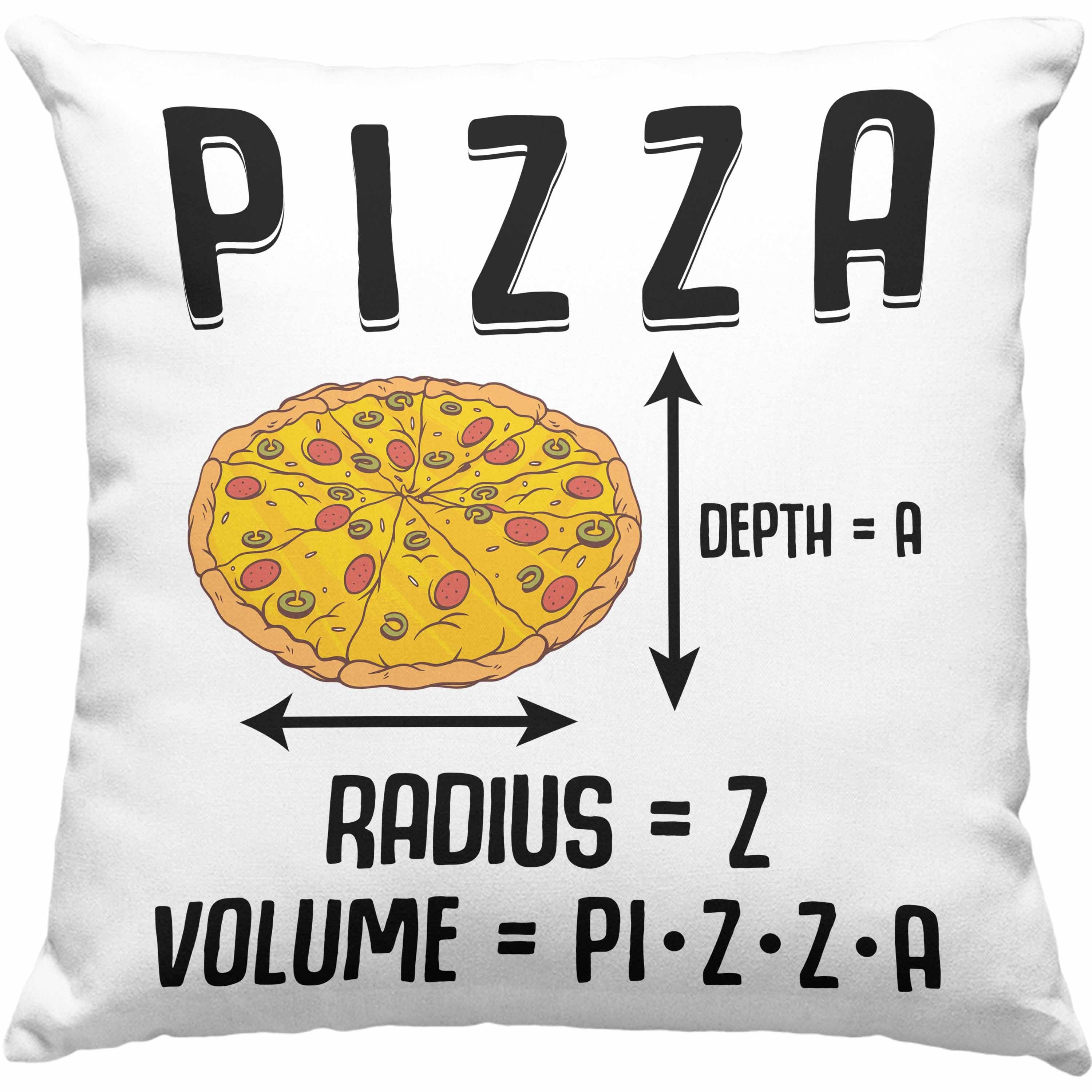 Trendation Dekokissen Trendation - Lustige Pizza Kissen Geschenk Pizza-Liebhaber Spruch Geschenkidee Pizzalover Dekokissen mit Füllung 40x40 Grau