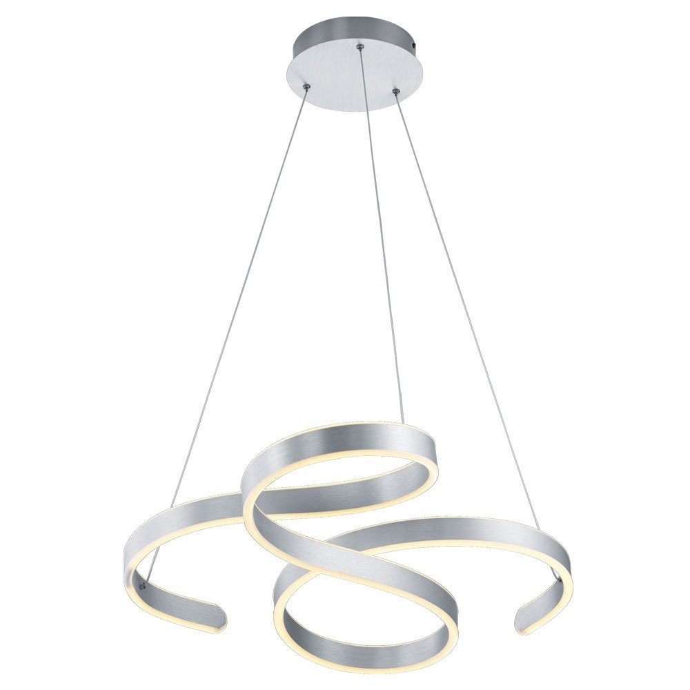 TRIO Leuchten LED Pendelleuchte, LED-Leuchtmittel fest verbaut, Warmweiß, LED Decken Hänge Lampe Switch DIMMER Wohn Zimmer Pendel Leuchte Alu