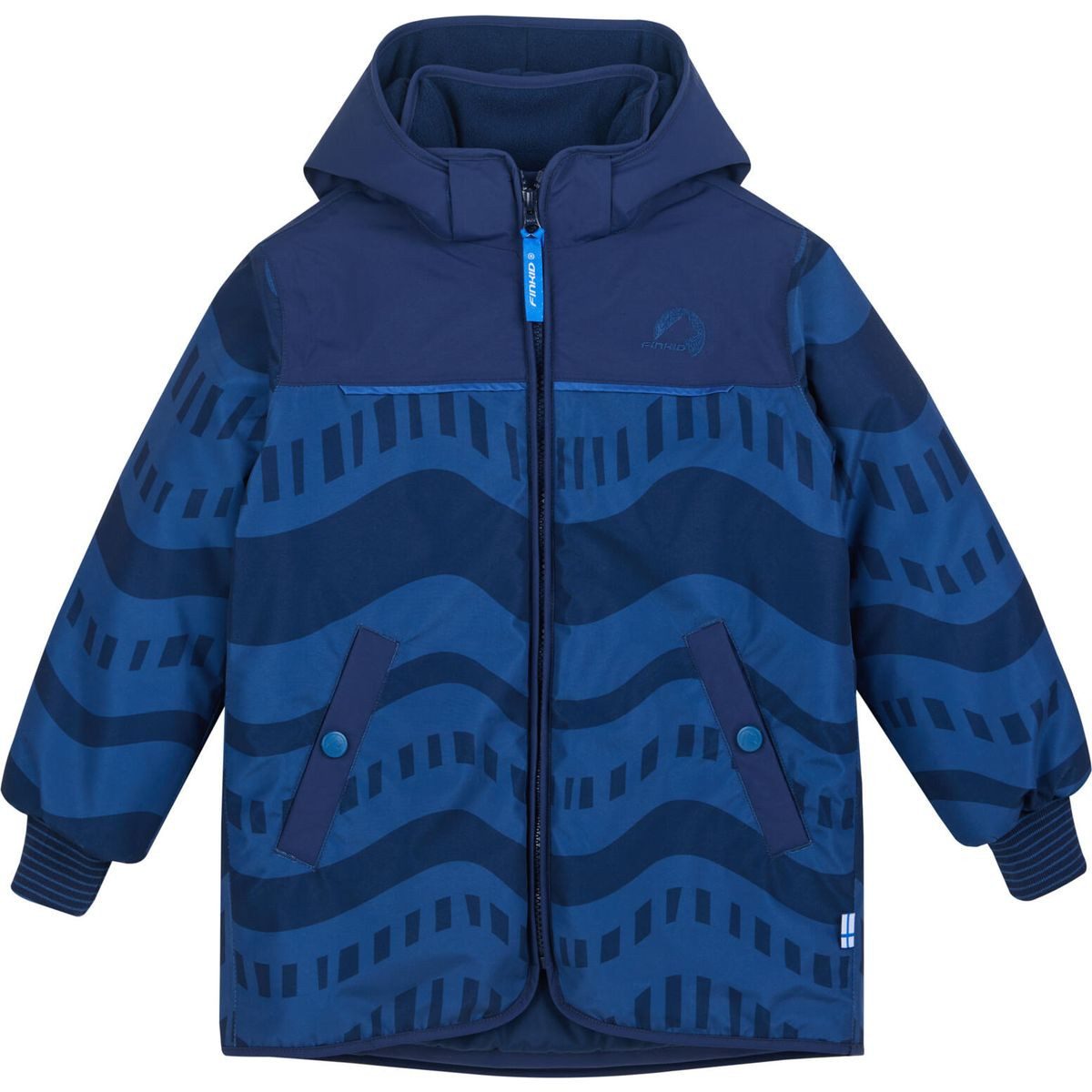 Finkid Outdoorjacke Kuvio Warme und wasserdichte Winterjacke mit reflektierenden Elementen und