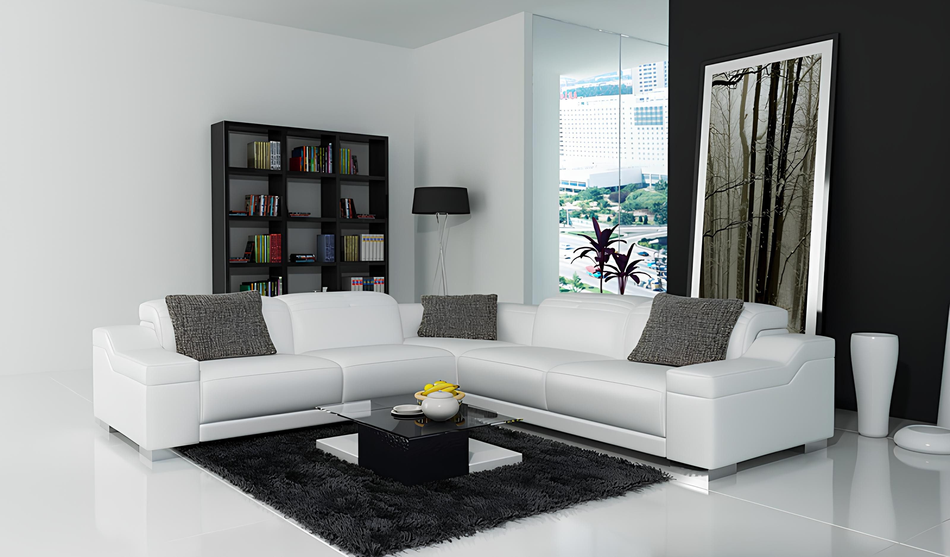 Xlmoebel Ecksofa Elegantes Ledersofa K5002B in modernem Design für stilvolle Wohnräume, Hergestellt in Europa