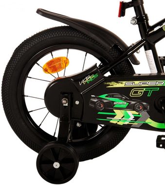 Volare Kinderfahrrad Kinderfahrrad Super GT für Jungen 14 Zoll Kinderrad in Grün Fahrrad