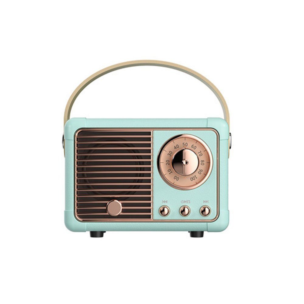 MOUTEN Retro-Radio mit Bluetooth, nostalgisches Radio Bluetooth-Lautsprecher blau