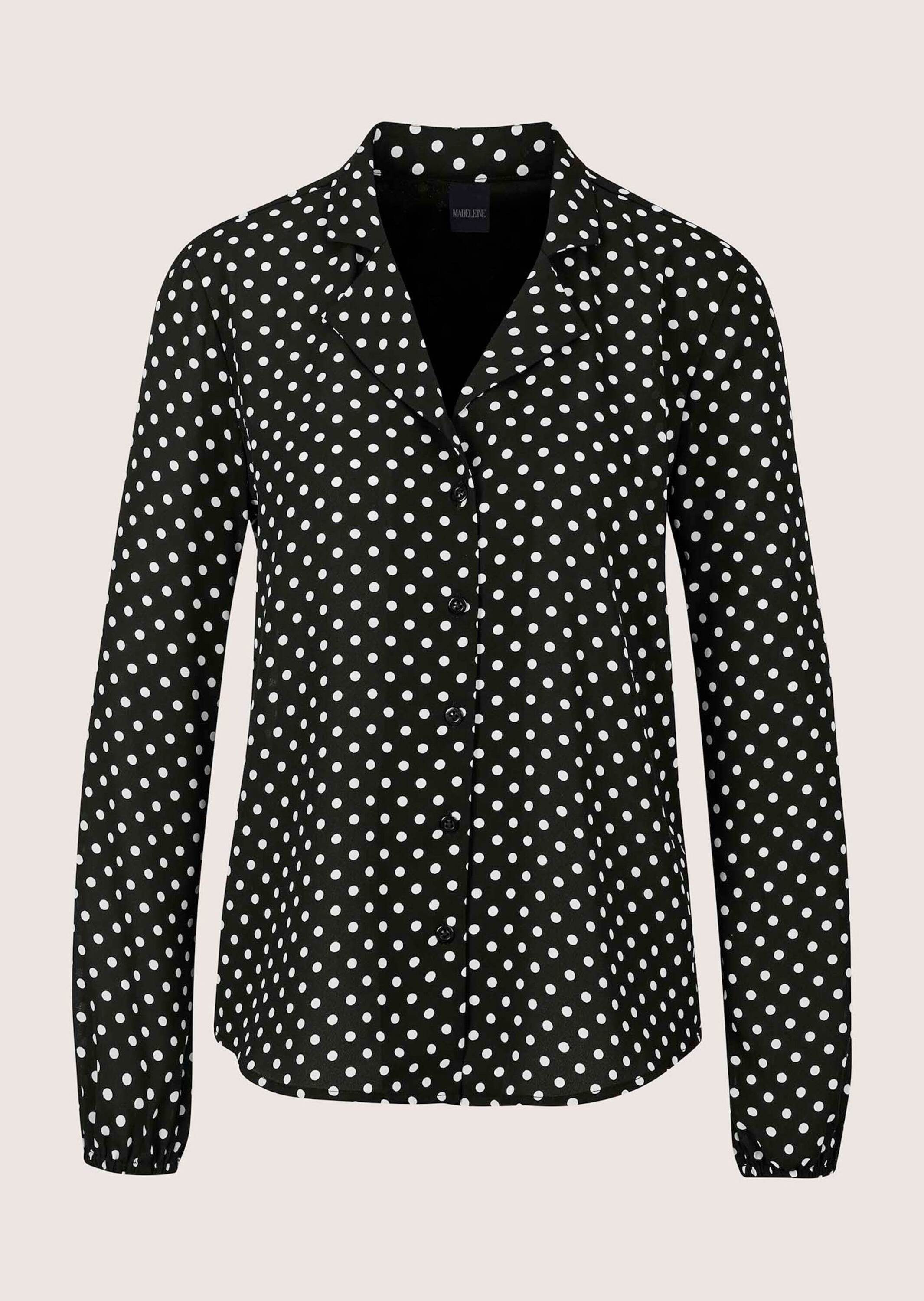 Hemdbluse Blusenshirt mit Tupfen-Design