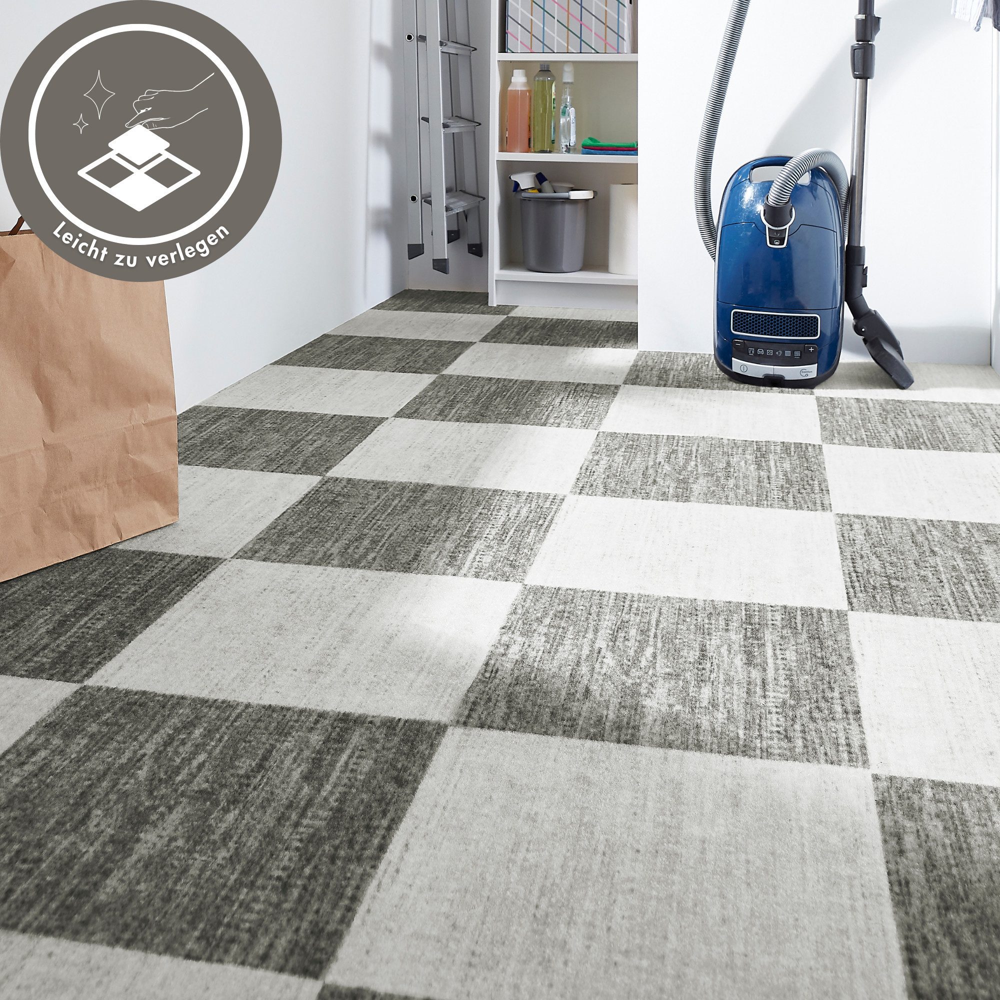 Andiamo Teppichfliese Paris Nadelfilz, quadratisch, Höhe: 4 mm, 40x40 cm, s günstig online kaufen