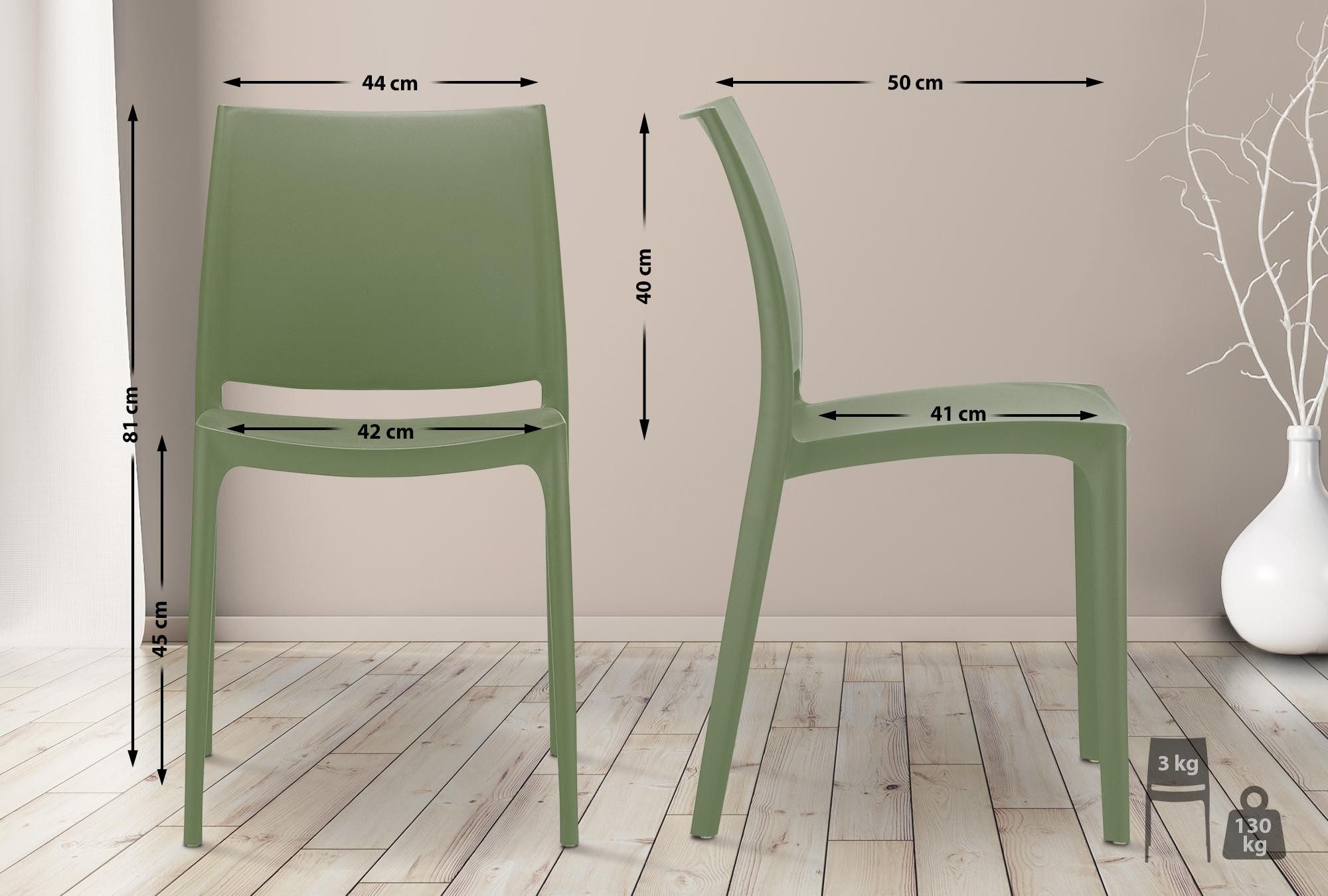 CLP Gartenstuhl Maya, Outdoor, Kunststoff, stapelbar günstig online kaufen