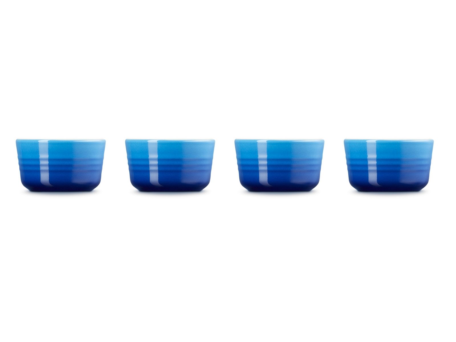 LE CREUSET Auflaufform Mini Förmchen 0,1l Set 4tlg azure, Steinzeug