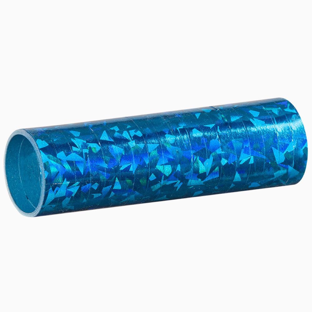 Party Marty Luftschlange Luftschlangen 'Holografisch' 4m / 1 Rolle, Blau