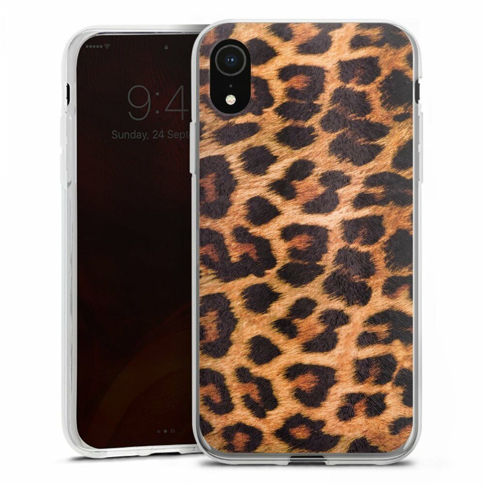 DeinDesign Handyhülle Leopard Fell Animalprint Leo Print, Apple iPhone Xr Silikon Hülle Bumper Case Handy Schutzhülle