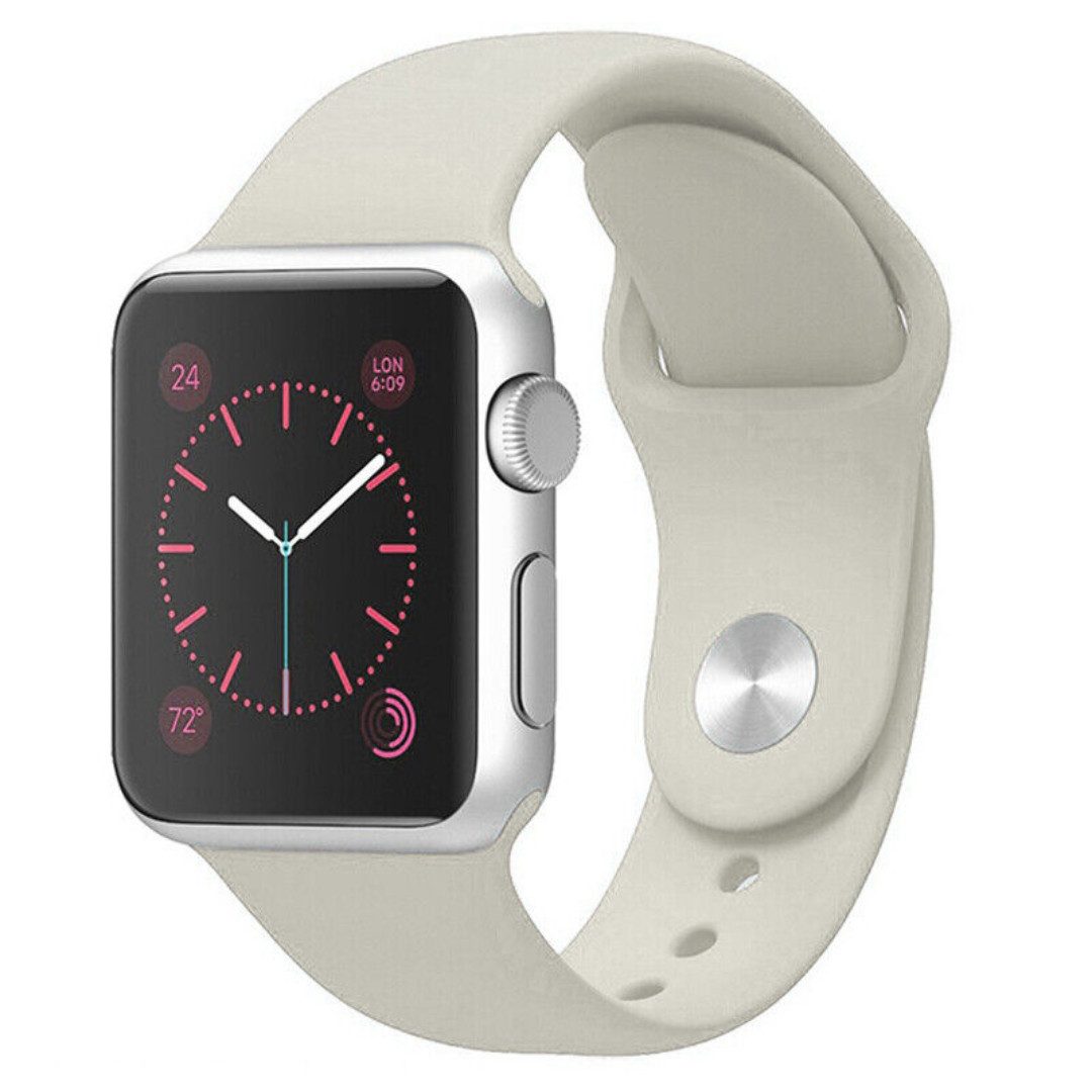 SmartUP Smartwatch-Armband für Apple Watch 11 10 9 8 7 6 5 4 3 SE Ultra Sil günstig online kaufen