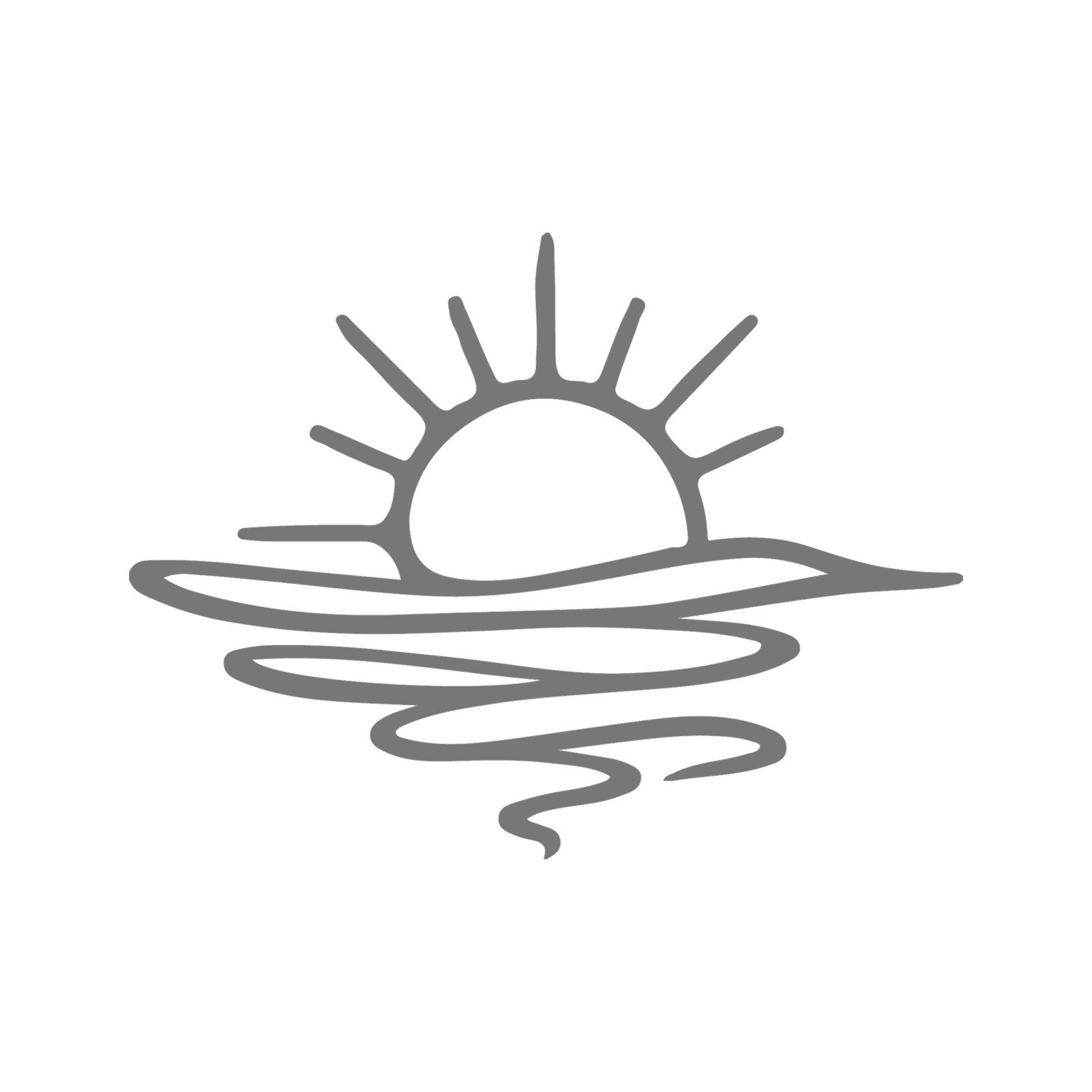 Jumpeak Wanddekoobjekt Minimalistische Wanddeko mit Sonnenaufgang,Sonne,Linienlandschaften, Metall,4 Farben,3 Maße,Wellenmuster,Hoffnung und Neubeginn,Naturstil