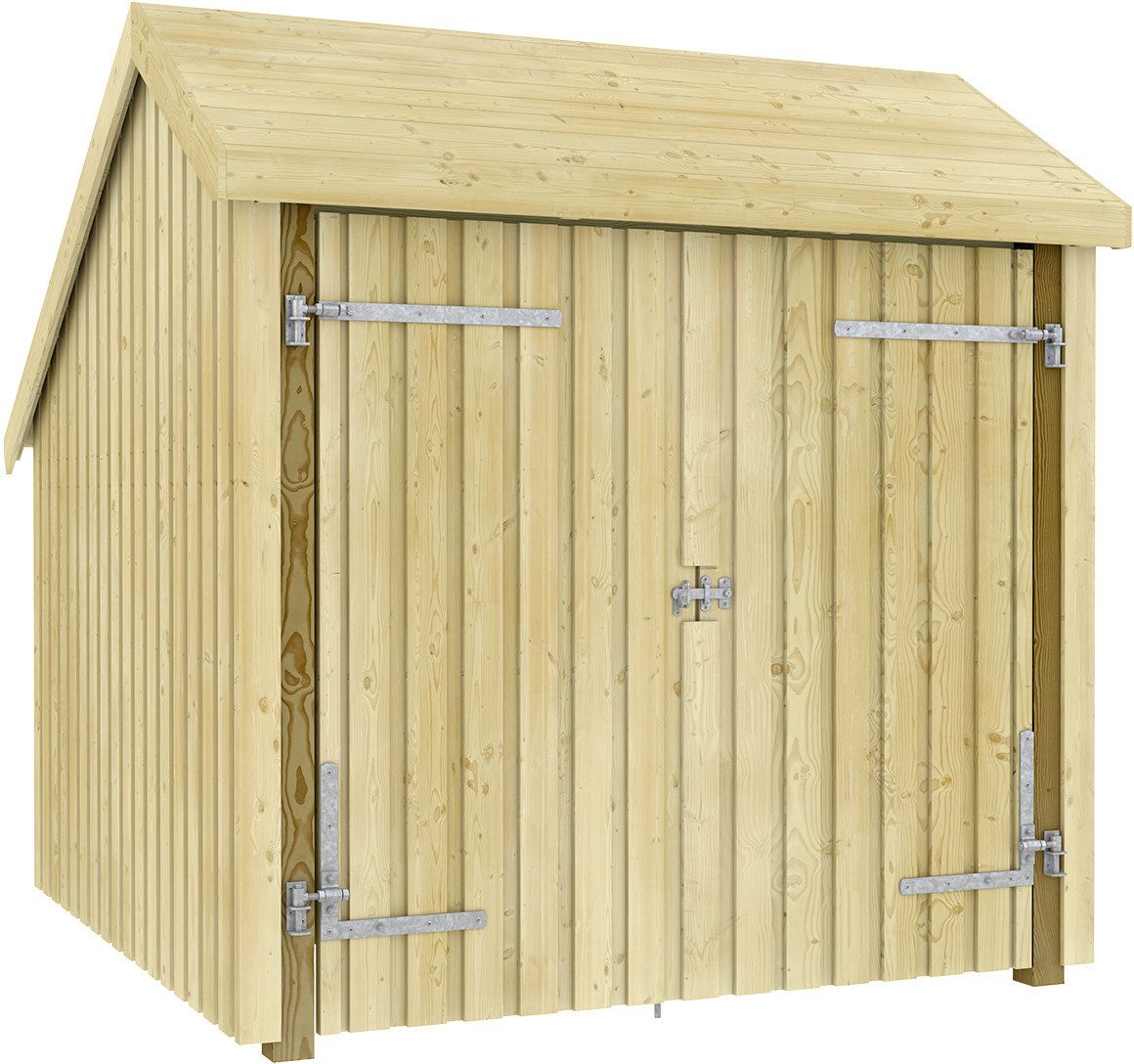 PLUS Gerätehaus Plus Fahrrad/Geräteschuppen m/Doppeltür 5,7 m²