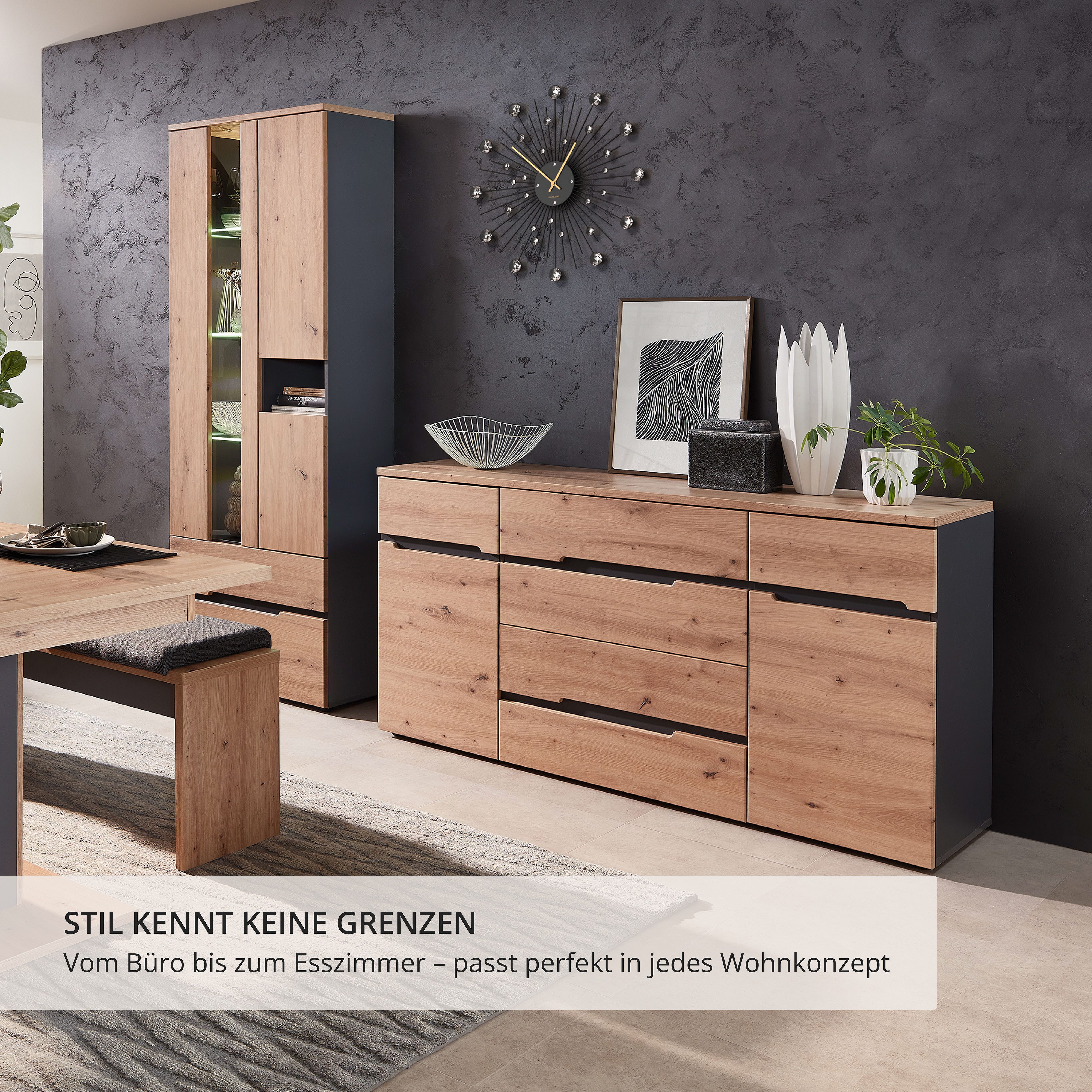 Innostyle Sideboard MEMPHIS (Sideboard, Wohnzimmerschrank, OTTOs Choice), leichte Montage, viel Stauraum