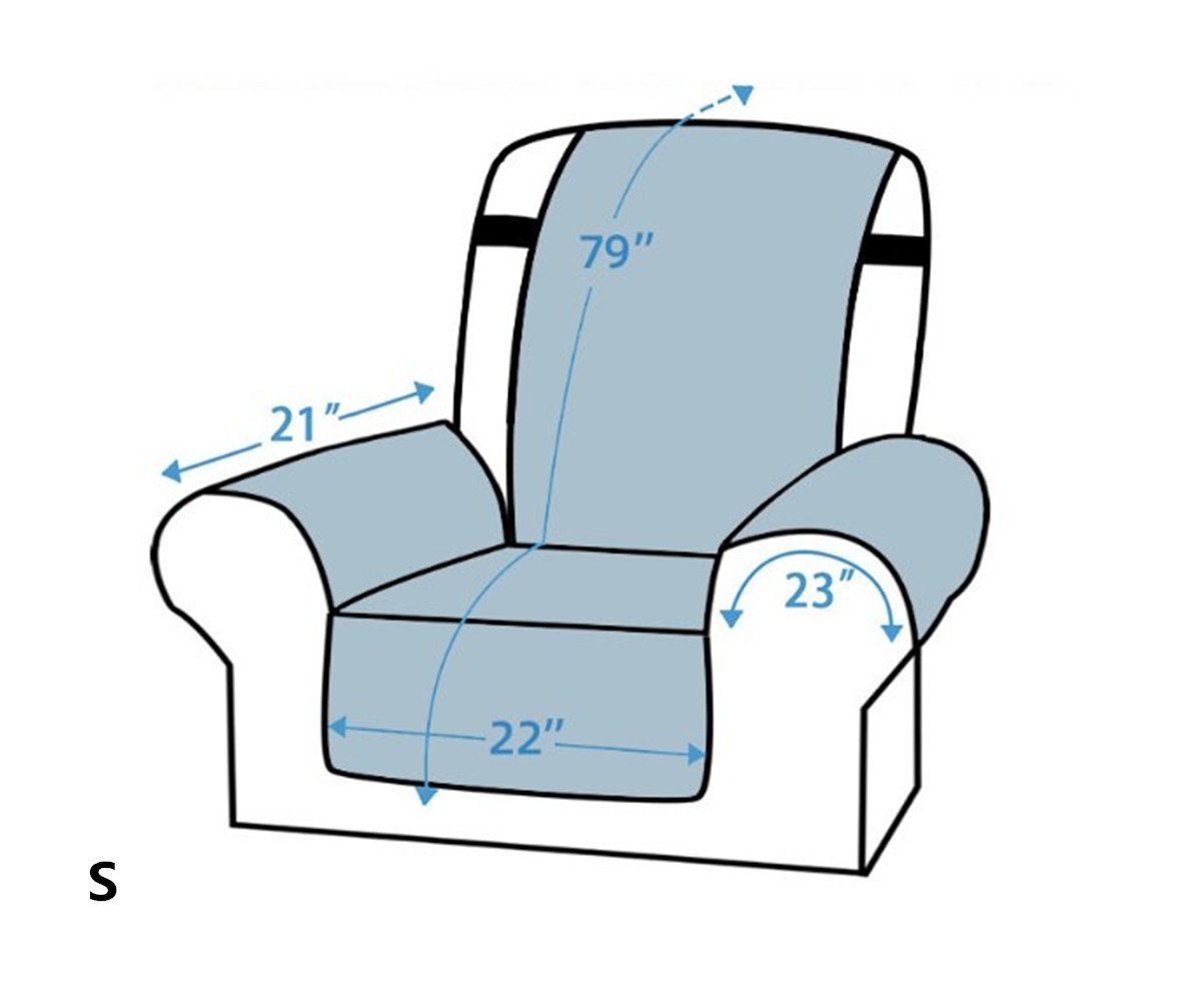 Relaxsessel Sesselbezug Sitzer Komplett Sessel-Überwürfe Schutzbezug Sesselschoner Sofaschoner XDeer, Husse Antirutsch Relaxsessel Relax,1 für Sesselauflage blue