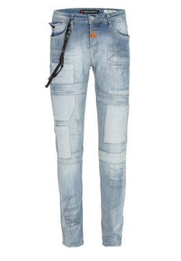 Cipo & Baxx Slim-fit-Jeans mit Aufnäher