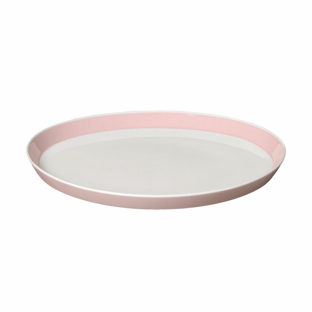 Speiseteller Weiß Rosa