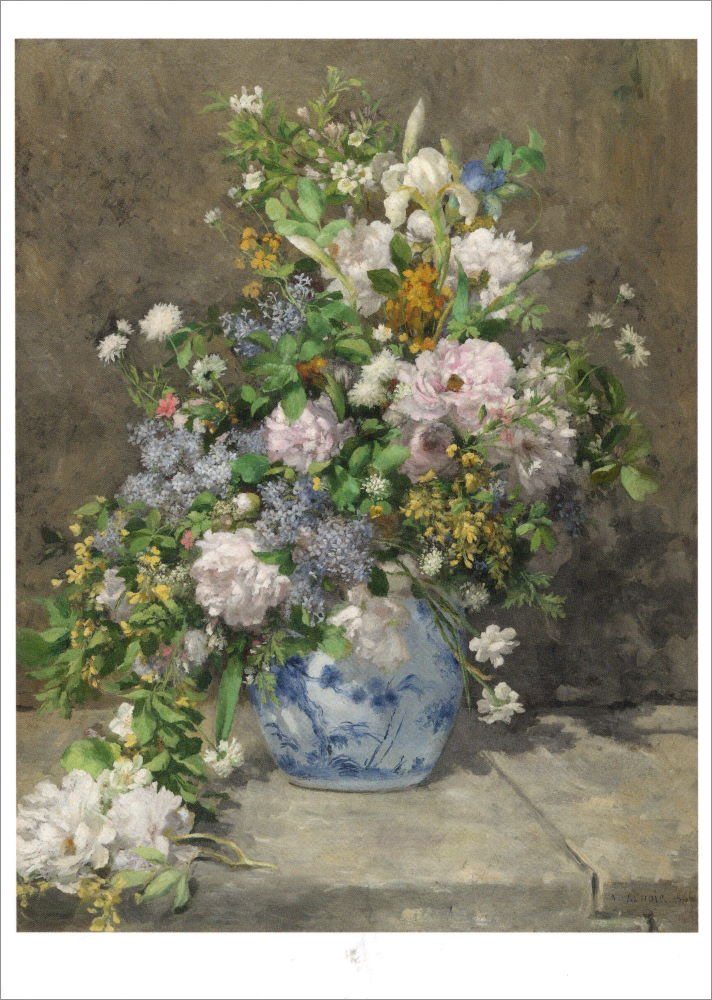 Postkarte Kunstkarte Pierre Auguste Renoir "Frühlingsbouquet"