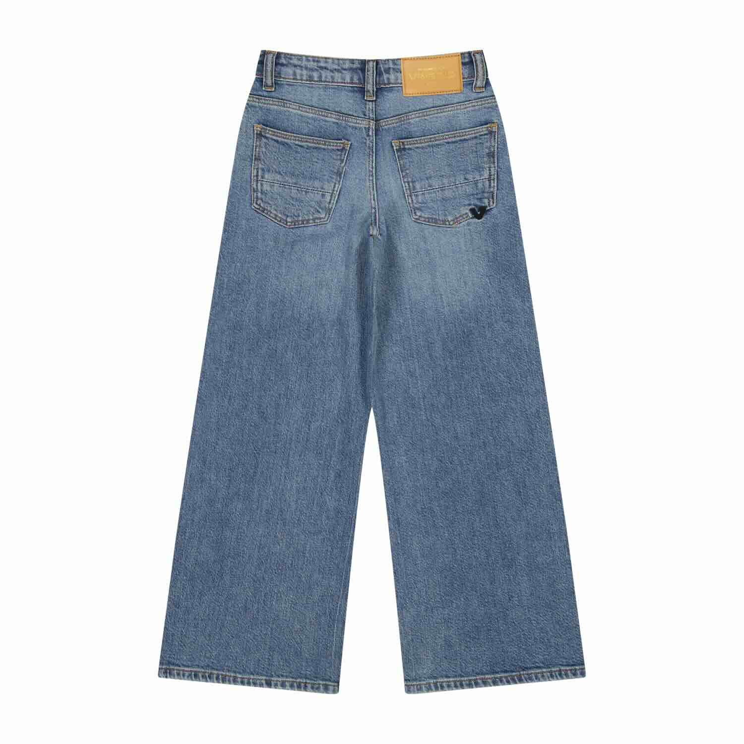 Vingino 5-Pocket-Jeans Wide Leg Jeans mit Herzstickerei aus Baumwollmix