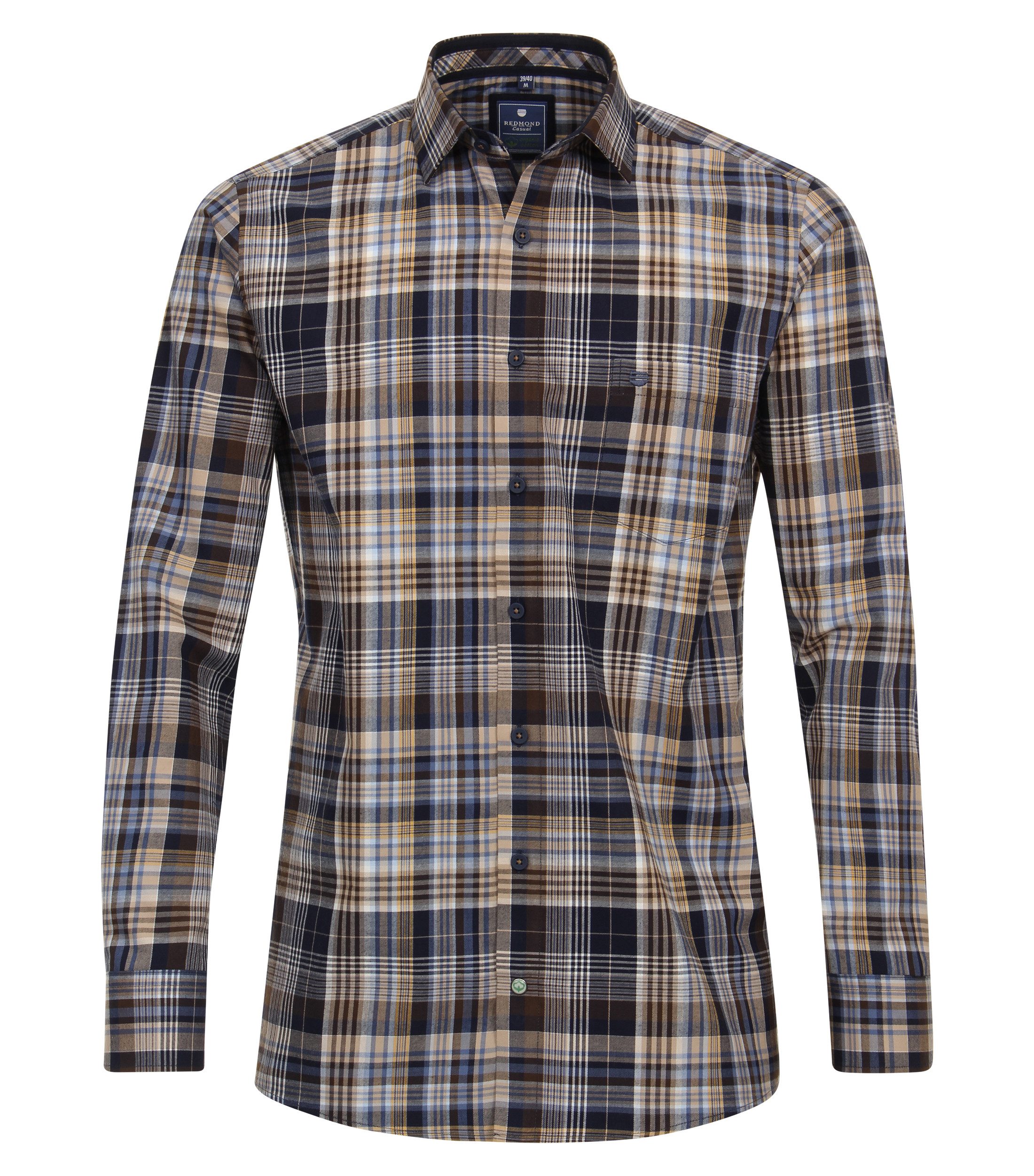 Langarmhemd kariert Modern Fit