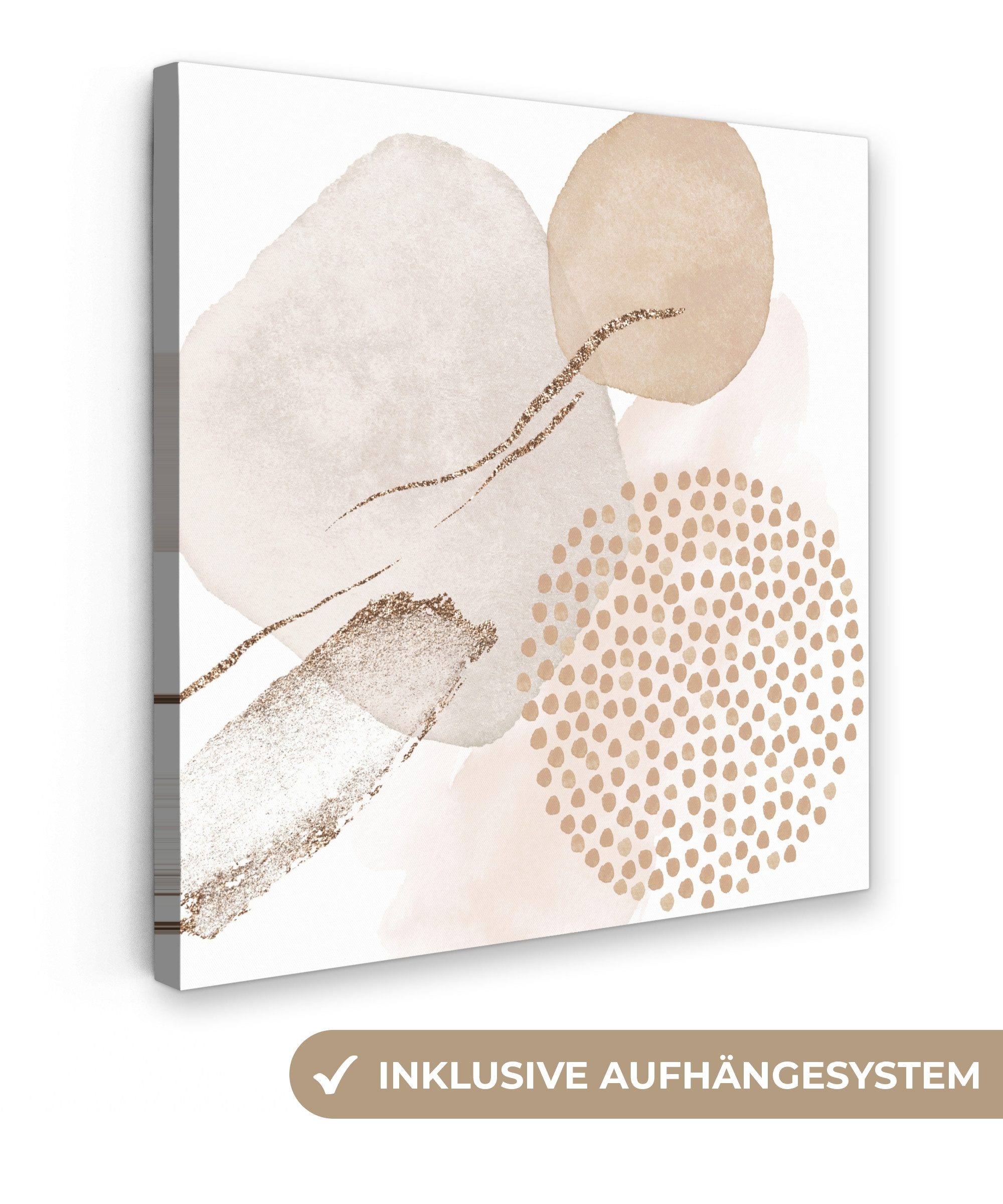 OneMillionCanvasses® Leinwandbild Aquarell - Beige - Pastell - Modern - Abs günstig online kaufen