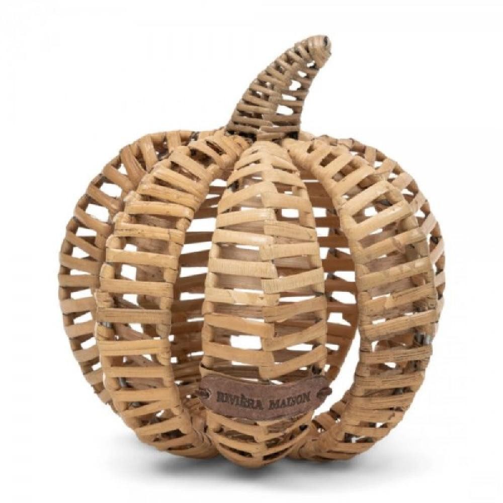 Skulptur Dekorationsobjekt Kürbis Pumpkin Rustic Rattan (M)