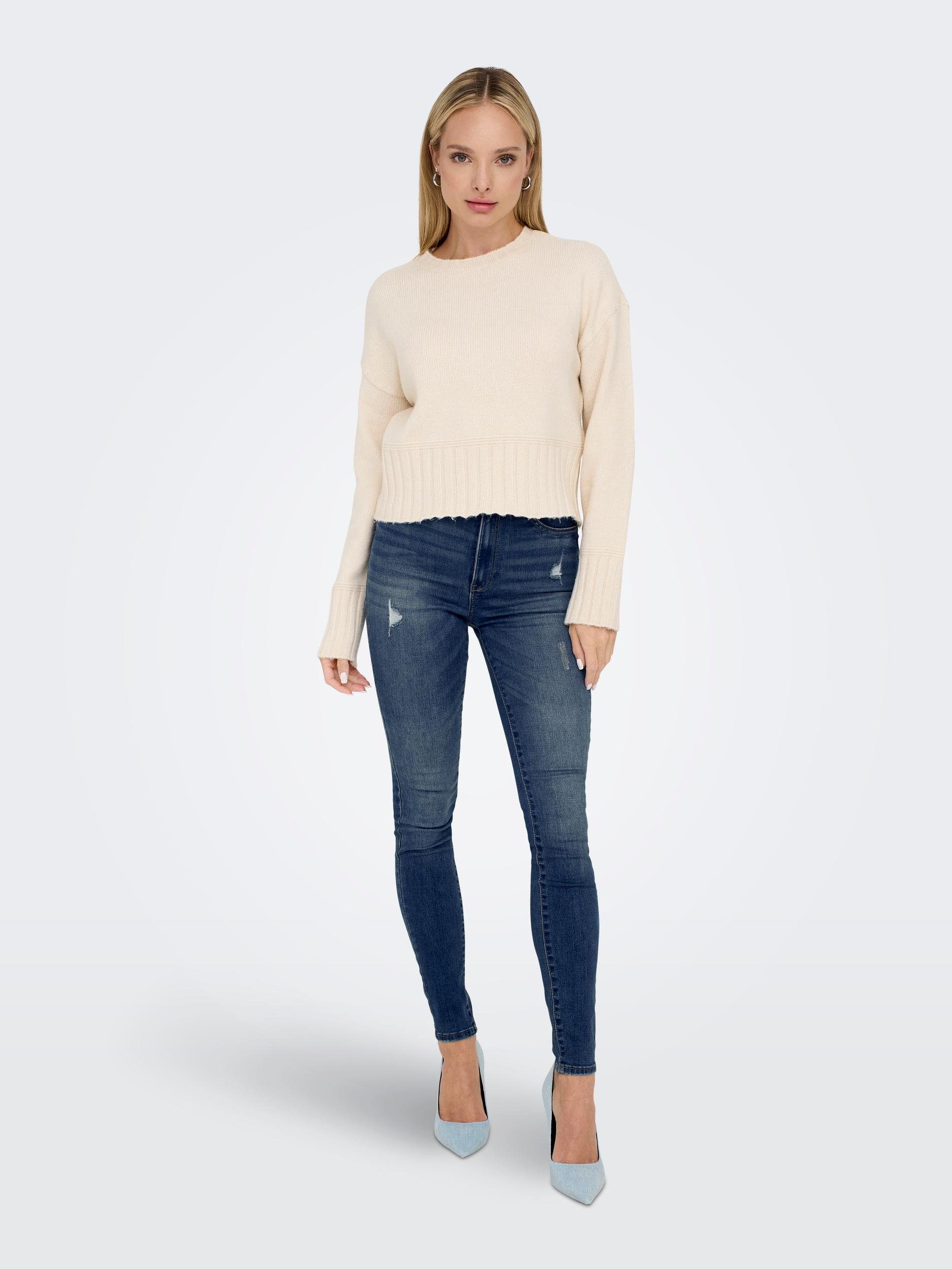ONLY Skinny-fit-Jeans ONLROSE – Skinny-Jeans mit hoher Taille und modischer Waschung skinny fit, modisch, Denim, Baumwollmischung