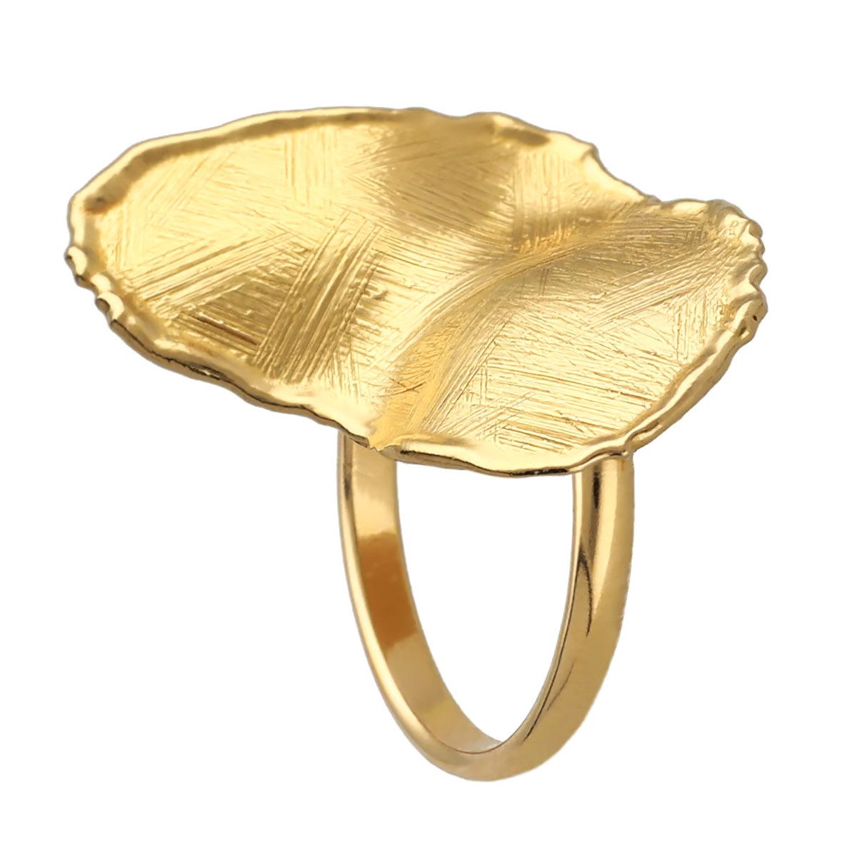 Victoria Cruz Silberring DamenNew York Goldfarben Oval günstig online kaufen