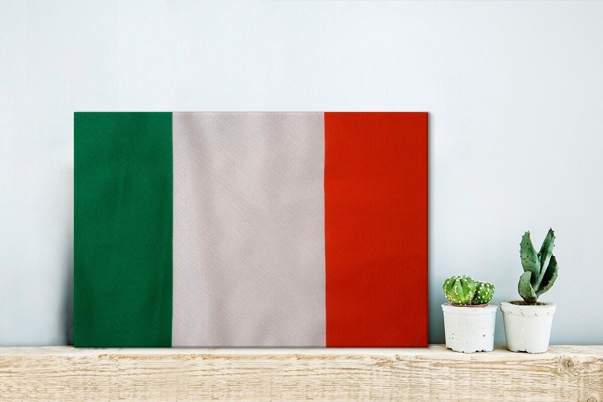 Wanddeko, St), Aufhängefertig, italienische Wandbild 30x20 Die Leinwandbild Leinwandbilder, cm OneMillionCanvasses® (1 Flagge,
