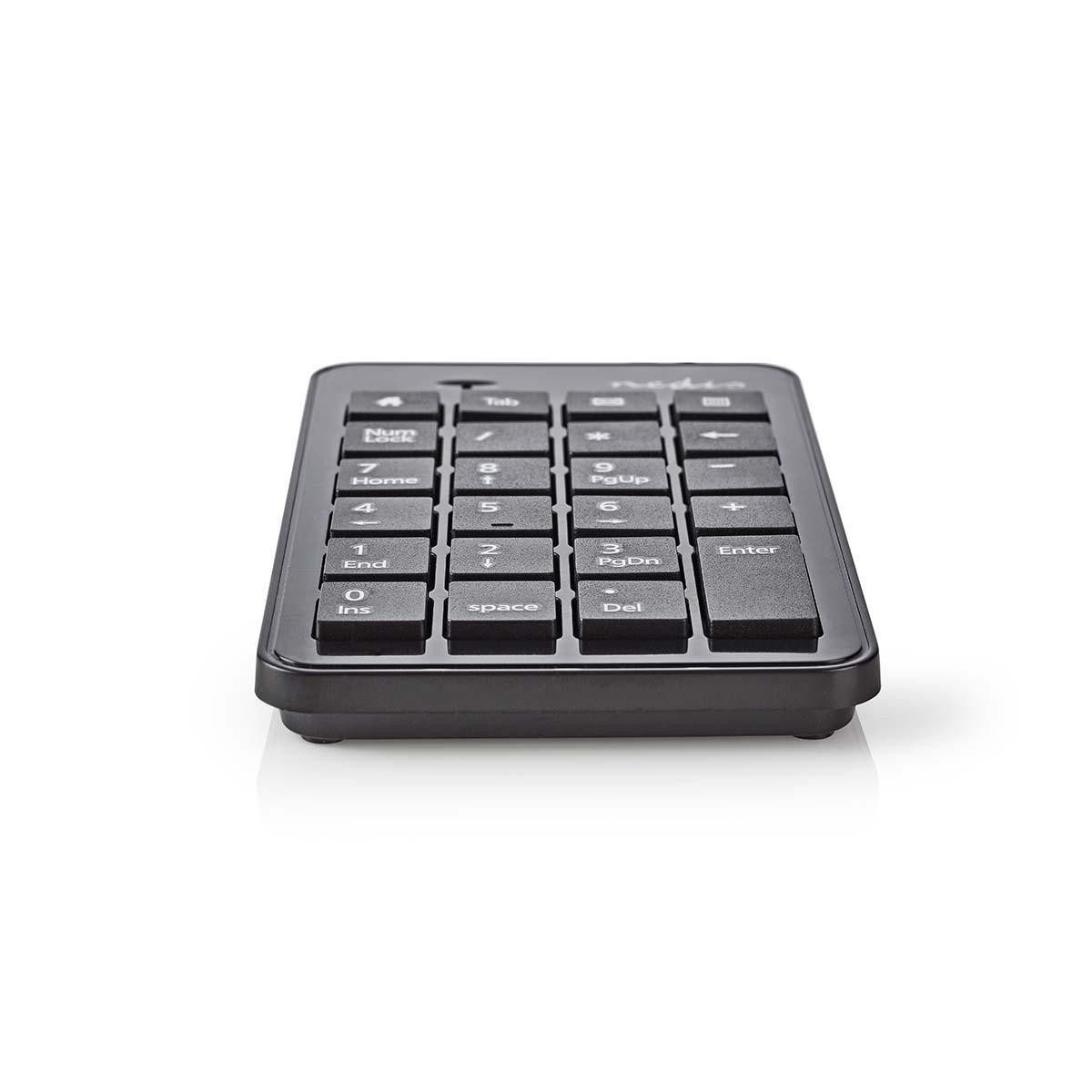 Nedis KBNM100BK Tastatur (USB-A, numerisch, für Büro, einfache Anwendung, vielseitig nutzbar)