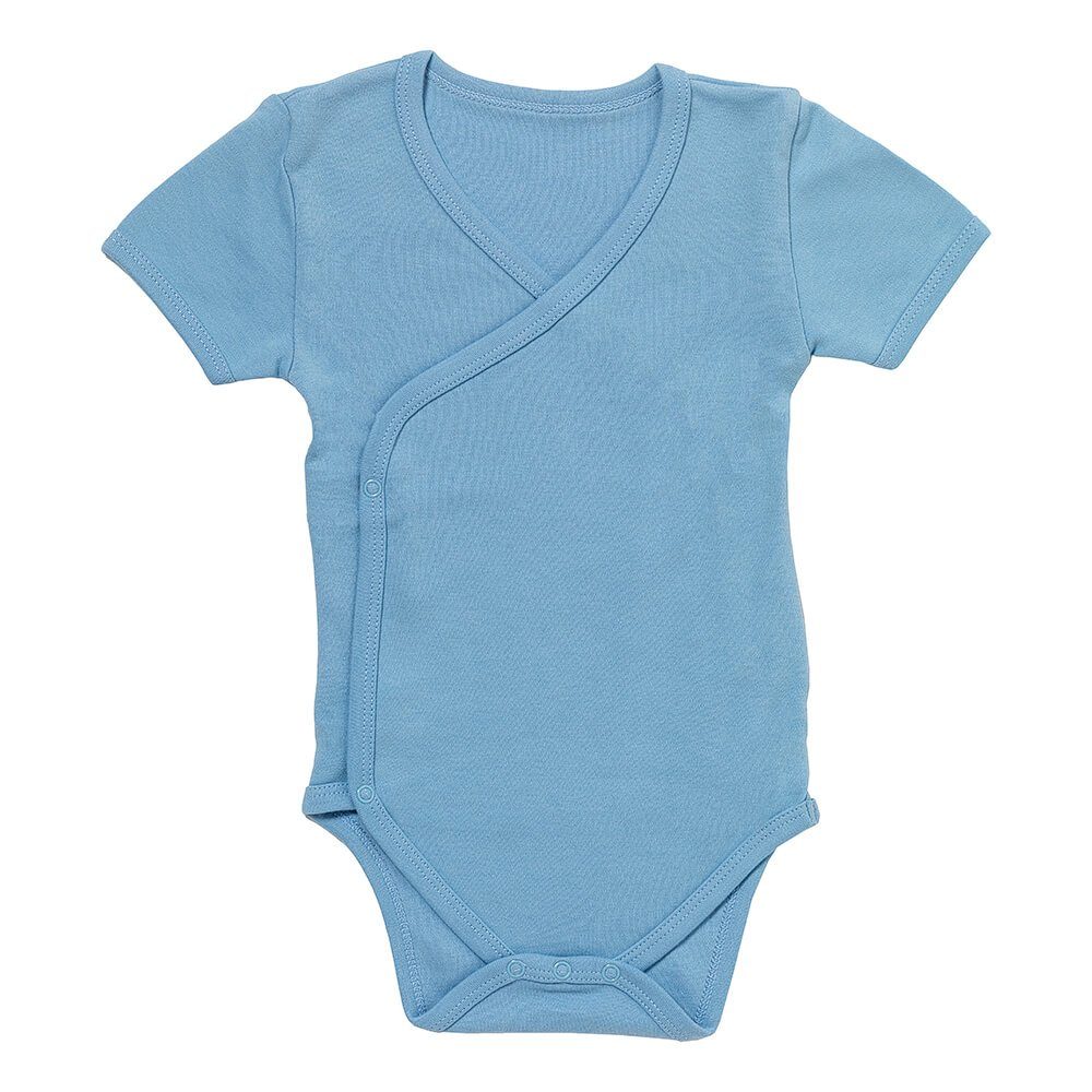 Baby-Wickelbodys Schlummersack kurzarm Kurzarmwickelbody OEKO-TEX Blau 2er-Pack zertifiziert