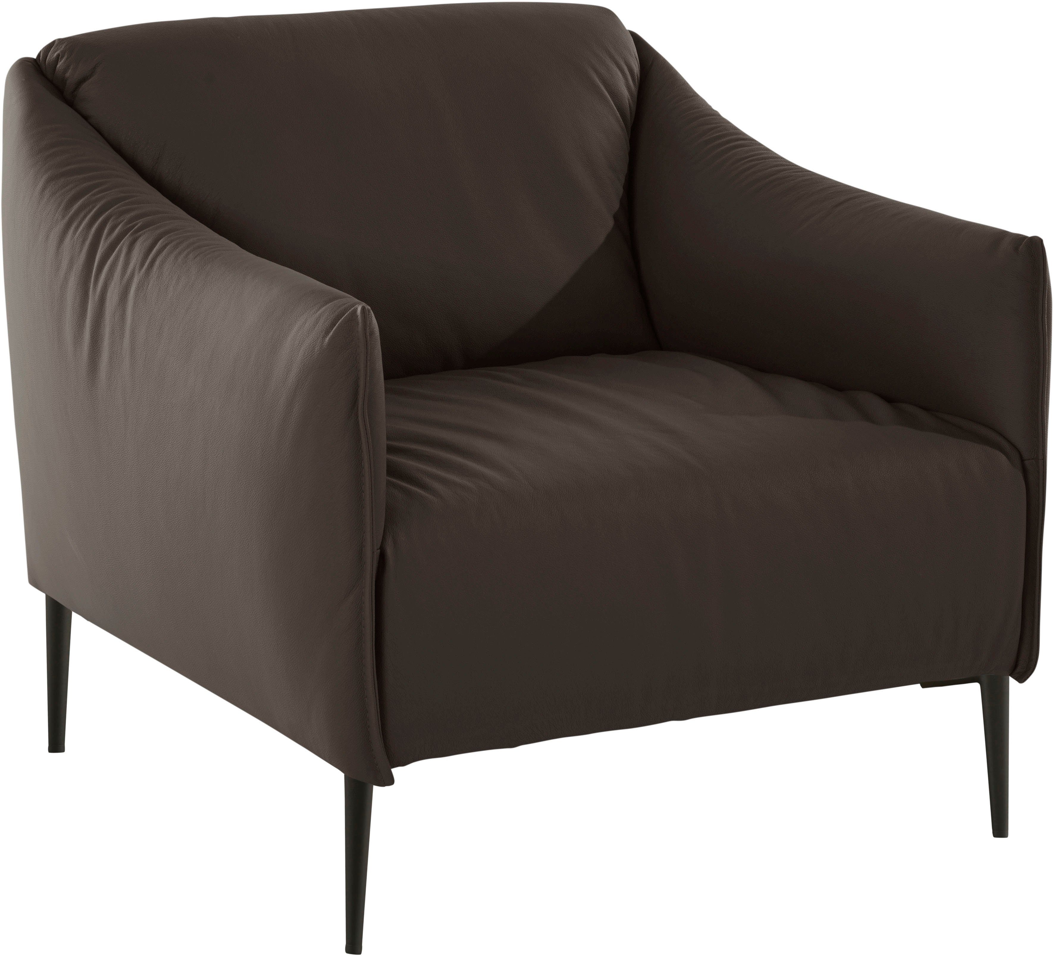 W.SCHILLIG Cocktailsessel sally Design-Sessel, zeitlos und bequem, tolle Verarbeitungsdetails, mit Metallfüßen in Schwarz pulverbeschichtet