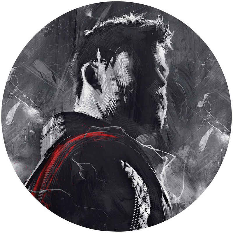 Komar Fototapete Avengers Painting Thor, 125x125 cm (Breite x Höhe), rund und selbstklebend