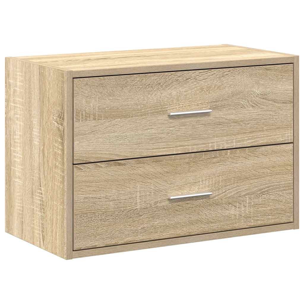 vidaXL Kommode Schrank mit 2 Schubladen Sonoma-Eiche 60x31x40cm Holzwerkstoff (1 St)