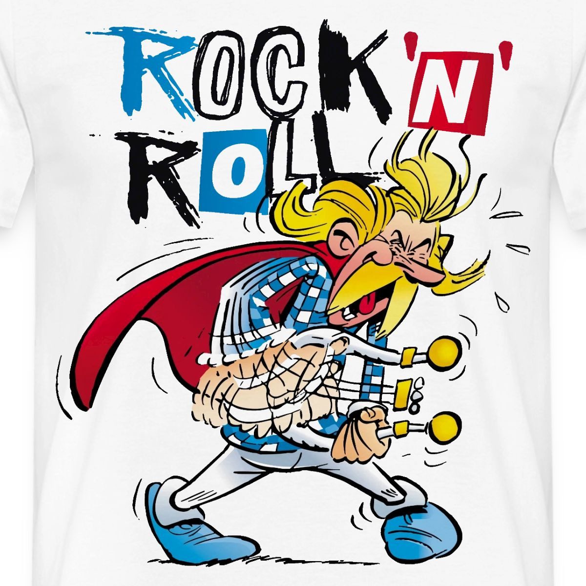 Spreadshirt T-Shirt Asterix & Obelix Troubadix Singt Rock'N'Roll Männer T-Shirt (1-tlg)