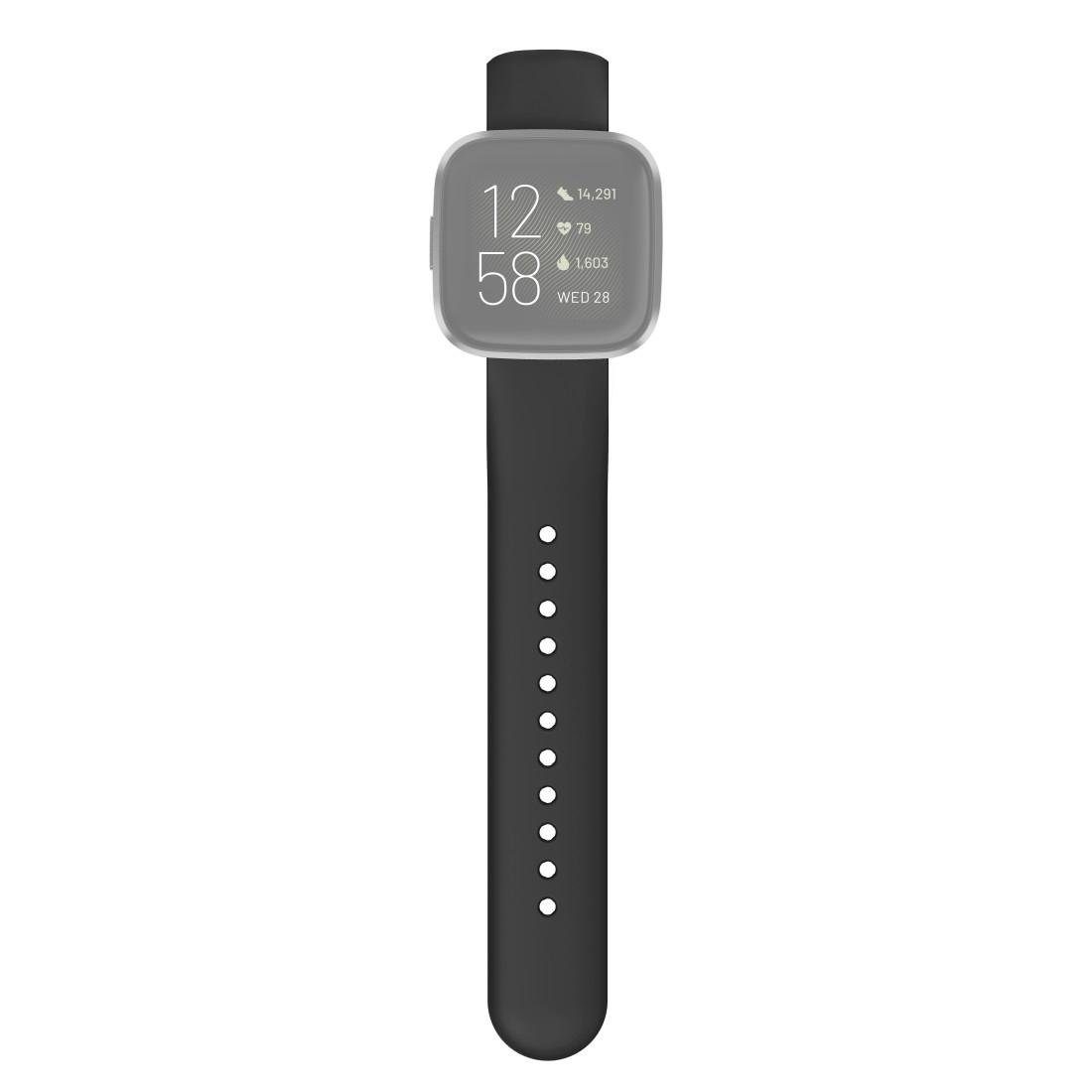 22mm, schwarz Smartwatch-Armband 2/ Fitbit Lite, für Versa/Versa 22,7 cm Versa Ersatzarmband Hama