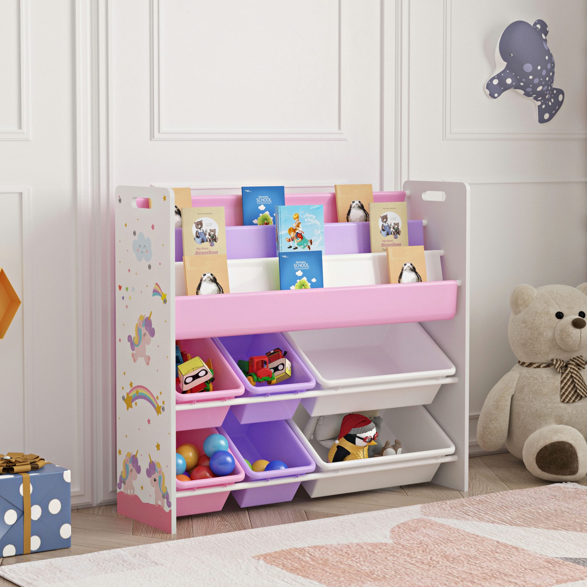 en.casa Kinderregal, »Rødøy« mit 6 Kisten günstig online kaufen