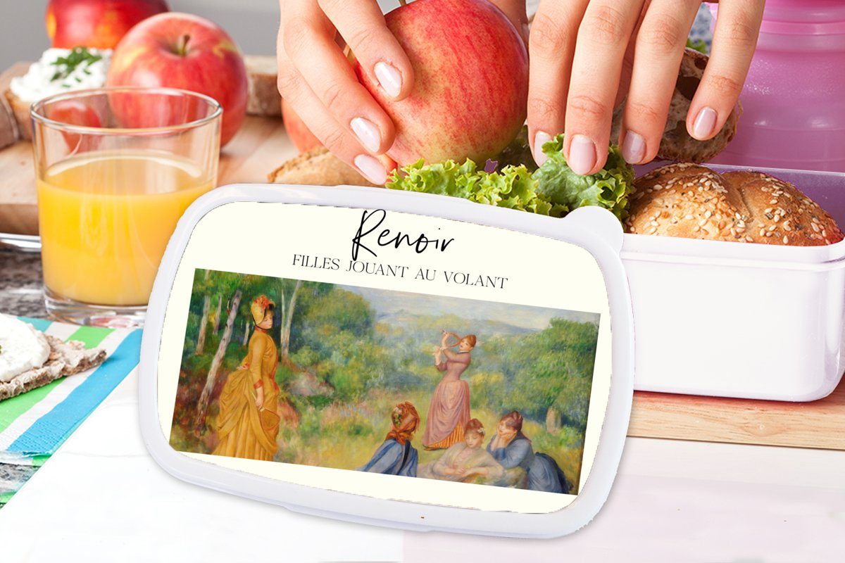 MuchoWow Lunchbox Kunst - Kinder Renoir Brotdose, für Jungs und weiß Mädchen Alte Brotbox und - Erwachsene, Meister, Kunststoff, (2-tlg), für