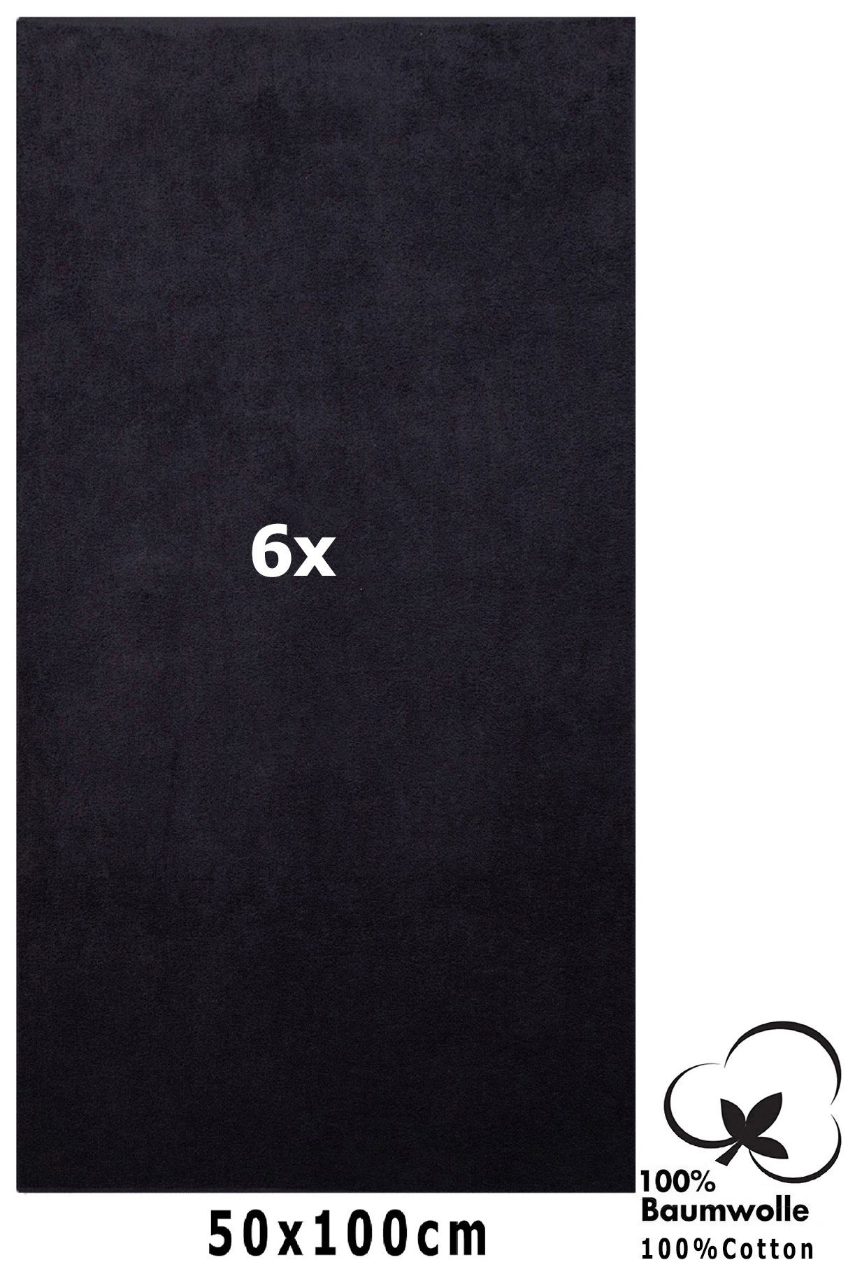 Betz Handtücher Berlin 6er Pack Handtuch-Set 50x100 cm, 100% Baumowlle – Bild 2 von 5