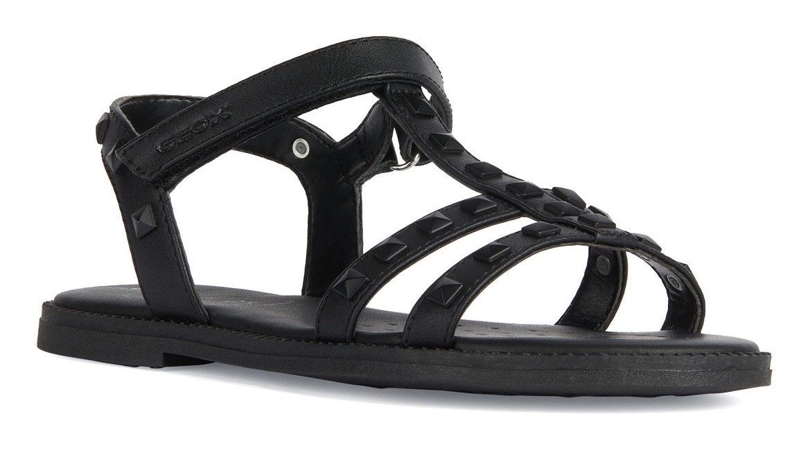 Geox J SANDAL KARLY GIRL Sandale mit Blütenapplikation schwarz