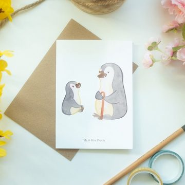 Mr. & Mrs. Panda Grußkarte Pinguin Opa Enkel - Weiß - Geschenk, Mama, Lieblingsopa, Klappkarte, Einzigartige Motive