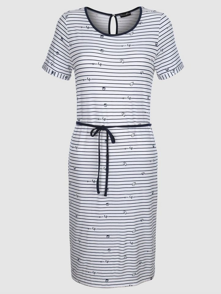 Dress In Kleid im maritimen Look in weiß