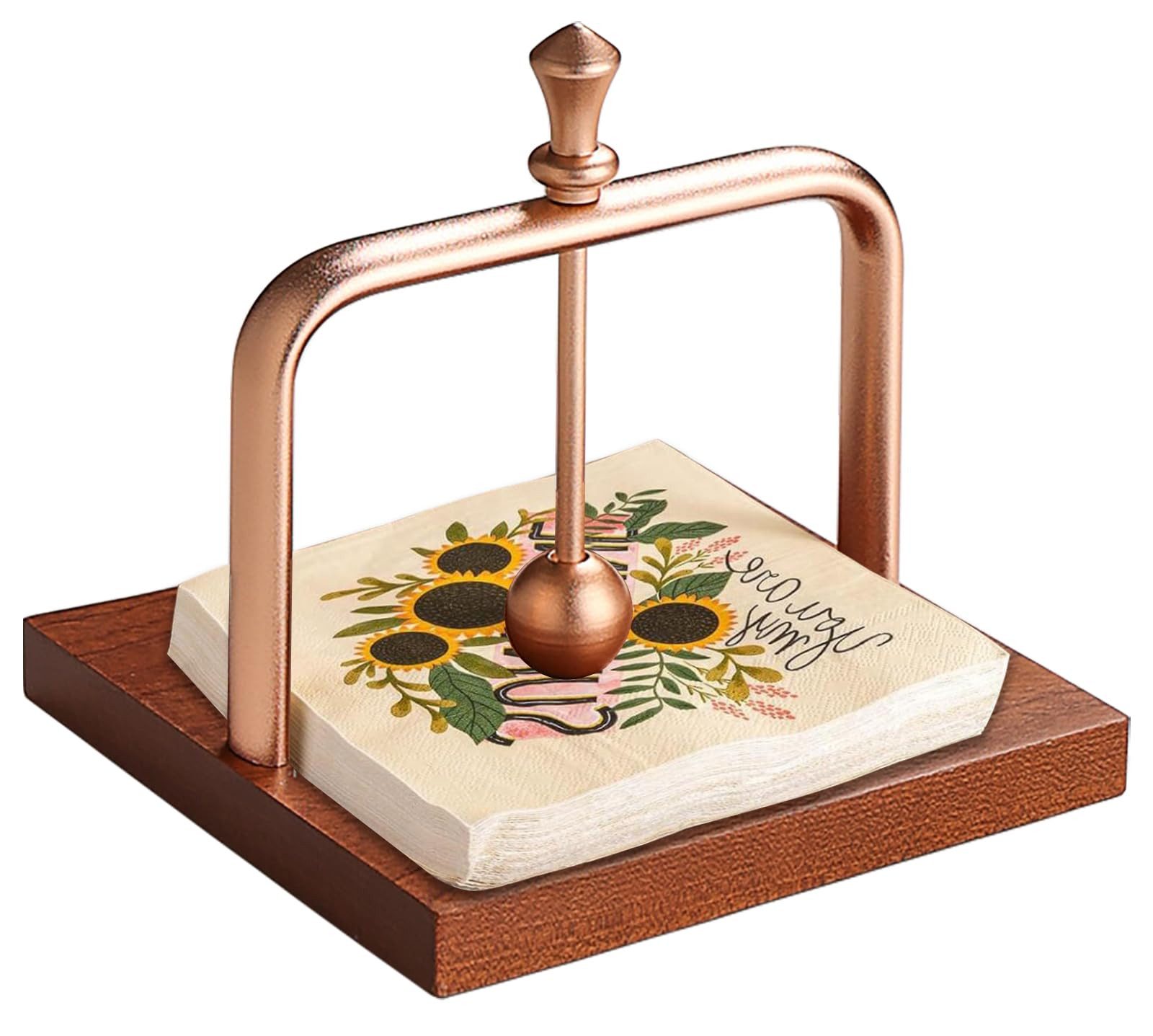 Serviettenhalter Serviettenspender aus Holz 14*14*14cm Schlichtes Design Rutschfest