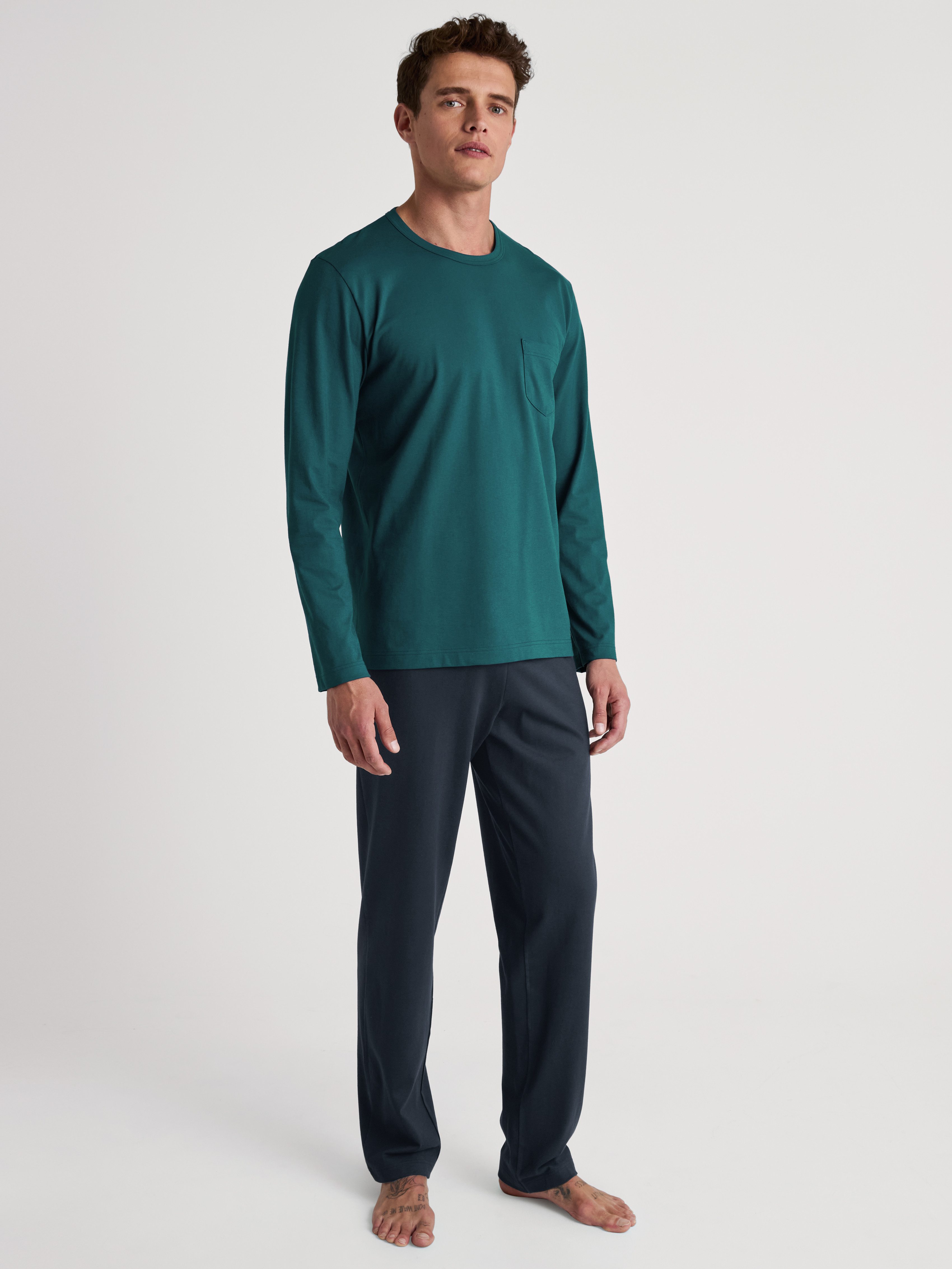 CALIDA Schlafanzug Relax Essentials (2 tlg) mit aufgesetzter Brusttasche günstig online kaufen