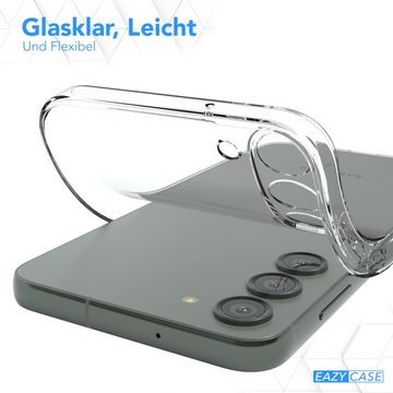 EAZY CASE Handyhülle Slimcover Clear für Samsung Galaxy S23 Plus 6,6 Zoll, durchsichtige Hülle Ultra Dünn Silikon Backcover TPU Telefonhülle Klar